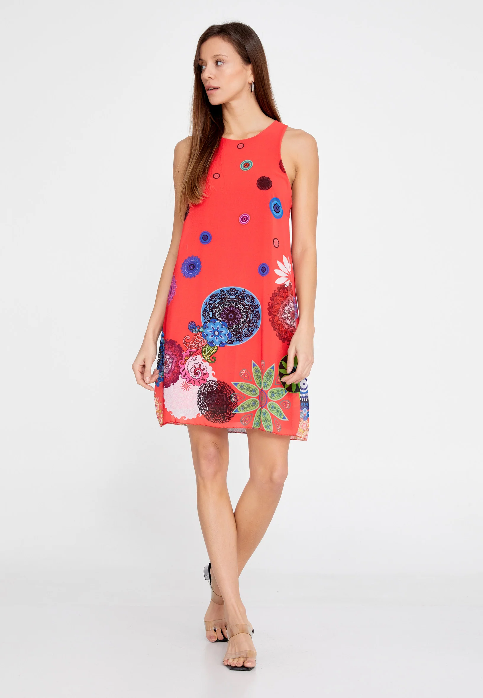 Sleeveless Mini Chiffon Column Regular Casual Dress esl5682 - Image 33
