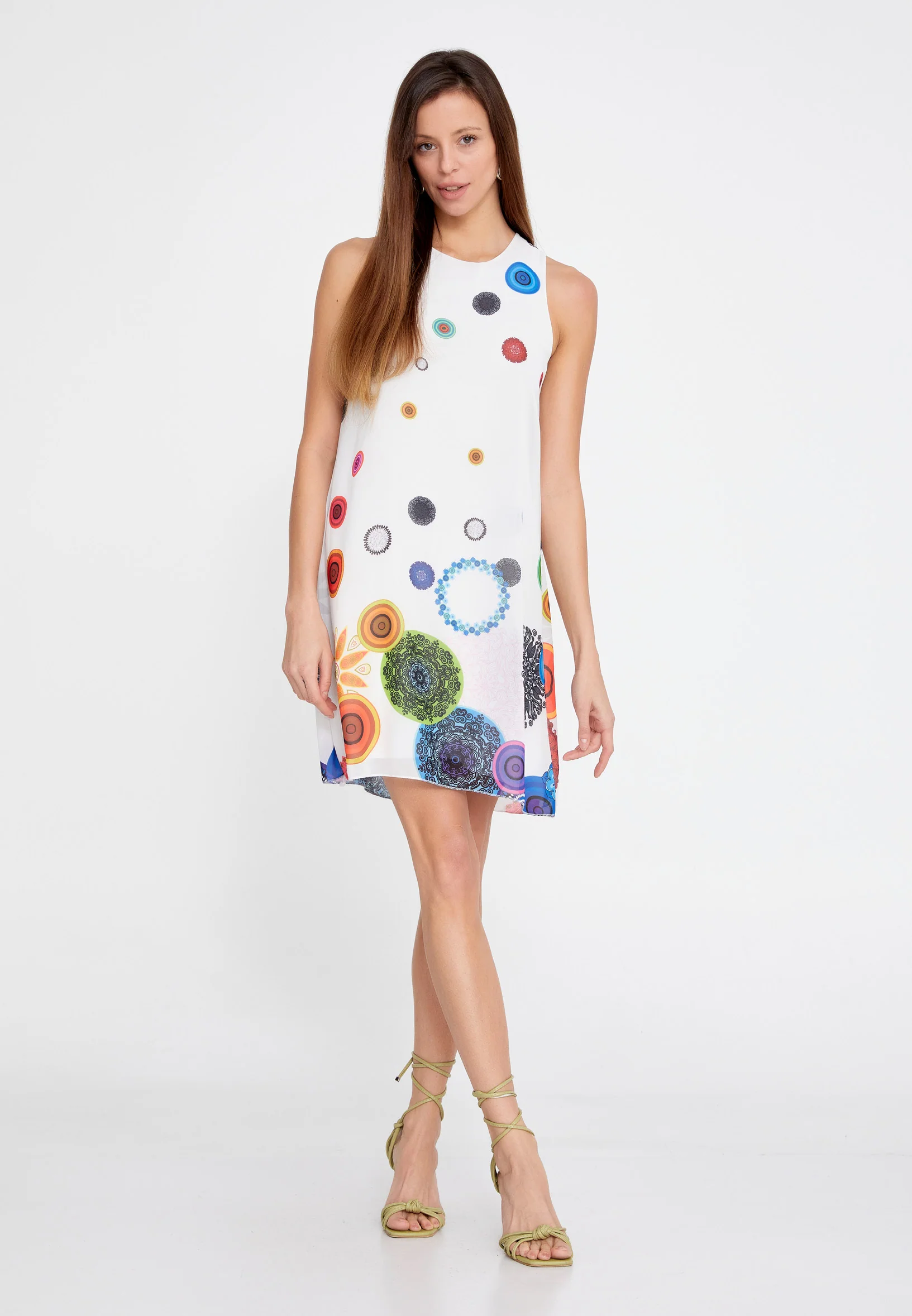 Sleeveless Mini Chiffon Column Regular Casual Dress esl5682 - Image 37
