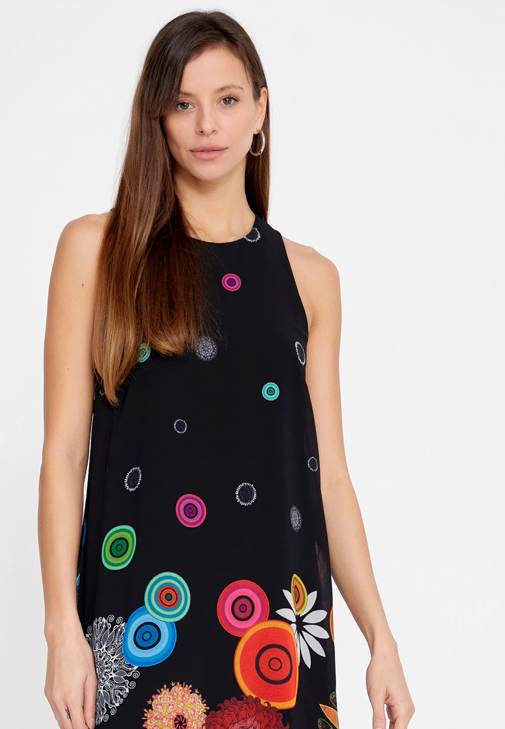 Sleeveless Mini Chiffon Column Regular Casual Dress esl5682 - Image 4