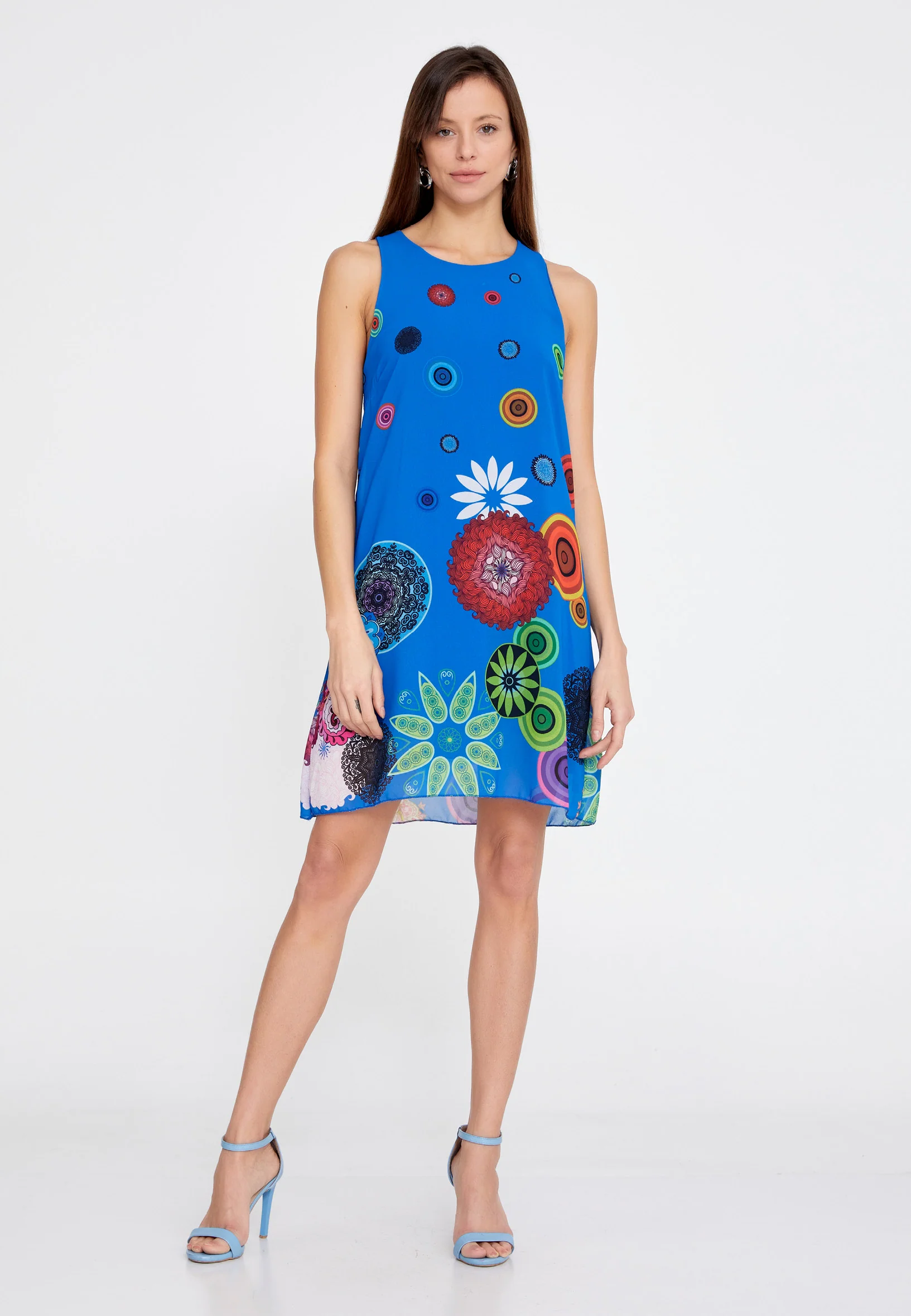 Sleeveless Mini Chiffon Column Regular Casual Dress esl5682 - Image 5