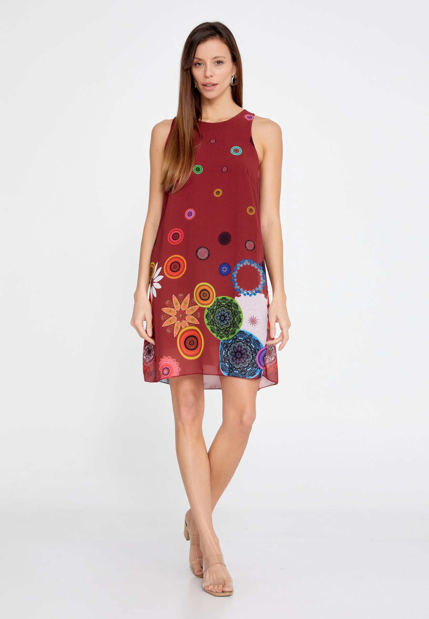 Sleeveless Mini Chiffon Column Regular Casual Dress esl5682 - Image 9