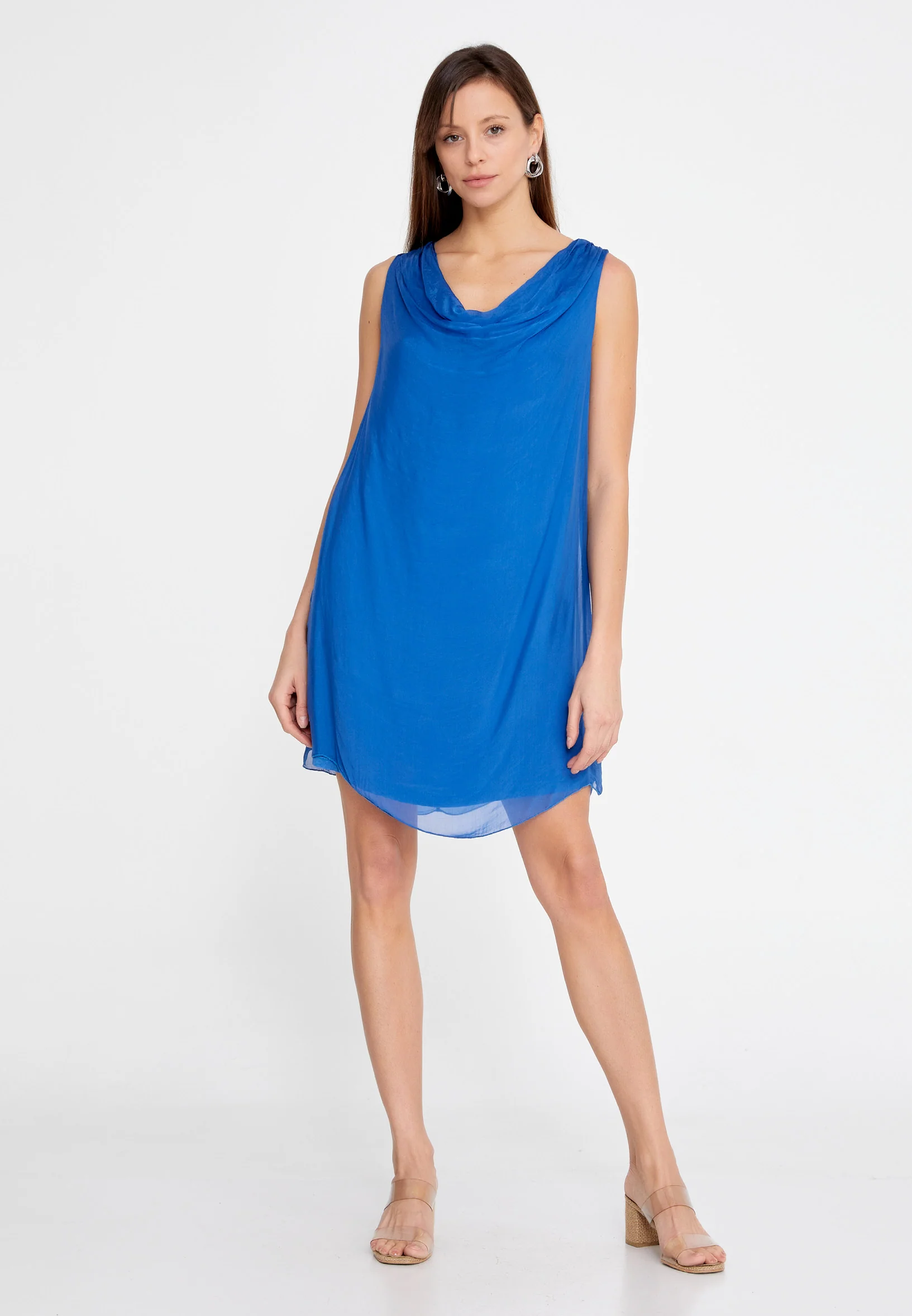 Sleeveless Mini Chiffon Column Regular Casual Dress esl973 - Image 5