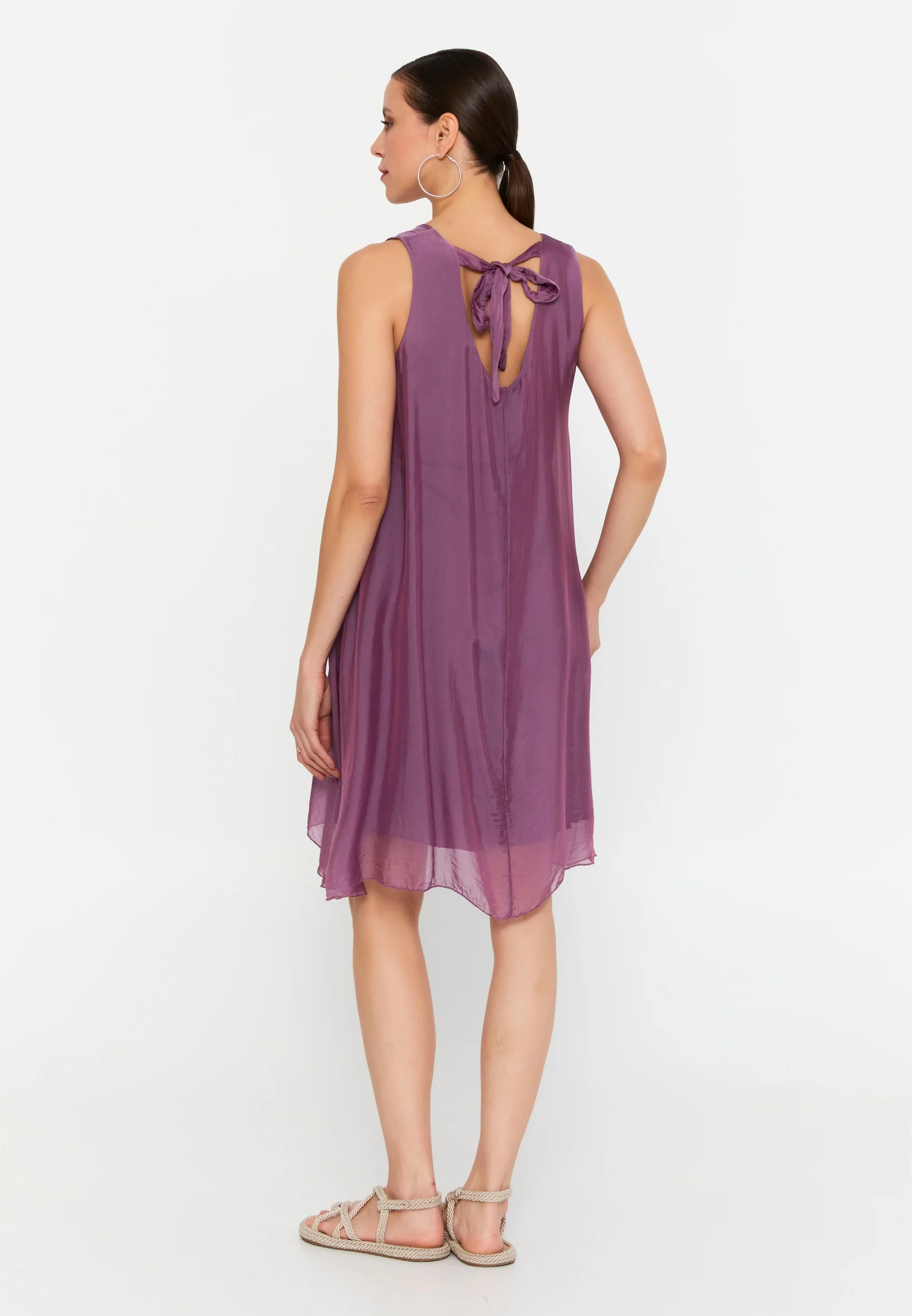 Sleeveless Mini Chiffon Column Regular Casual Dress eslm015 - Image 26