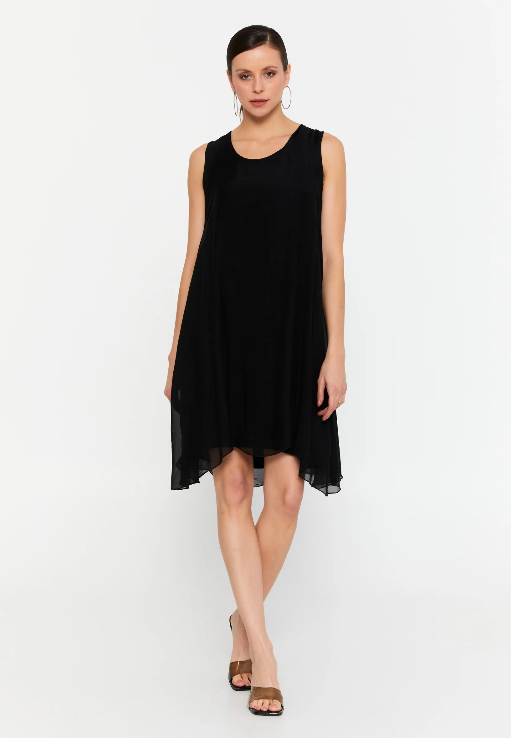 Sleeveless Mini Chiffon Column Regular Casual Dress eslm015 - Image 5