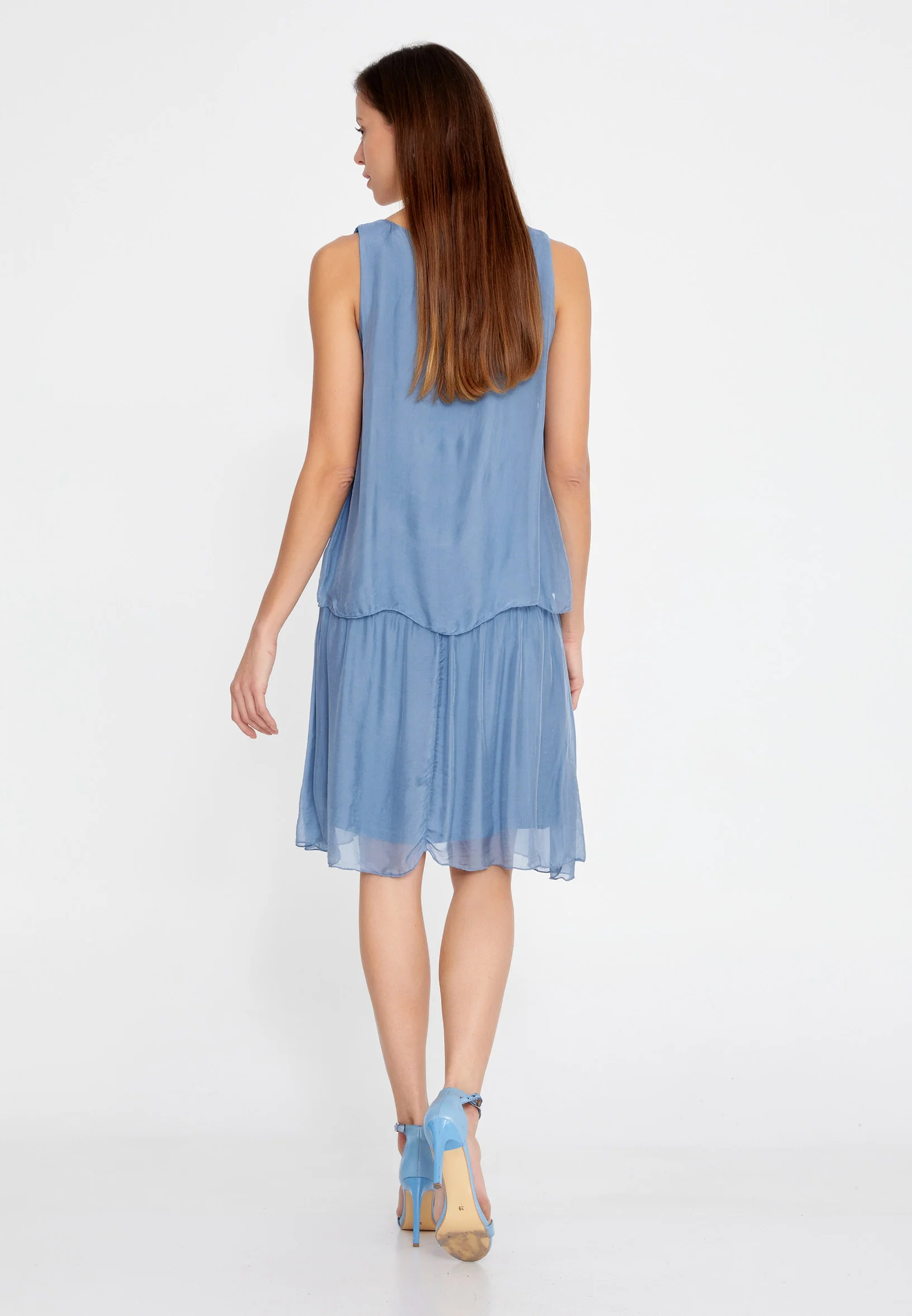 Sleeveless Mini Chiffon Column Regular Casual Dress eslm053 - Image 10