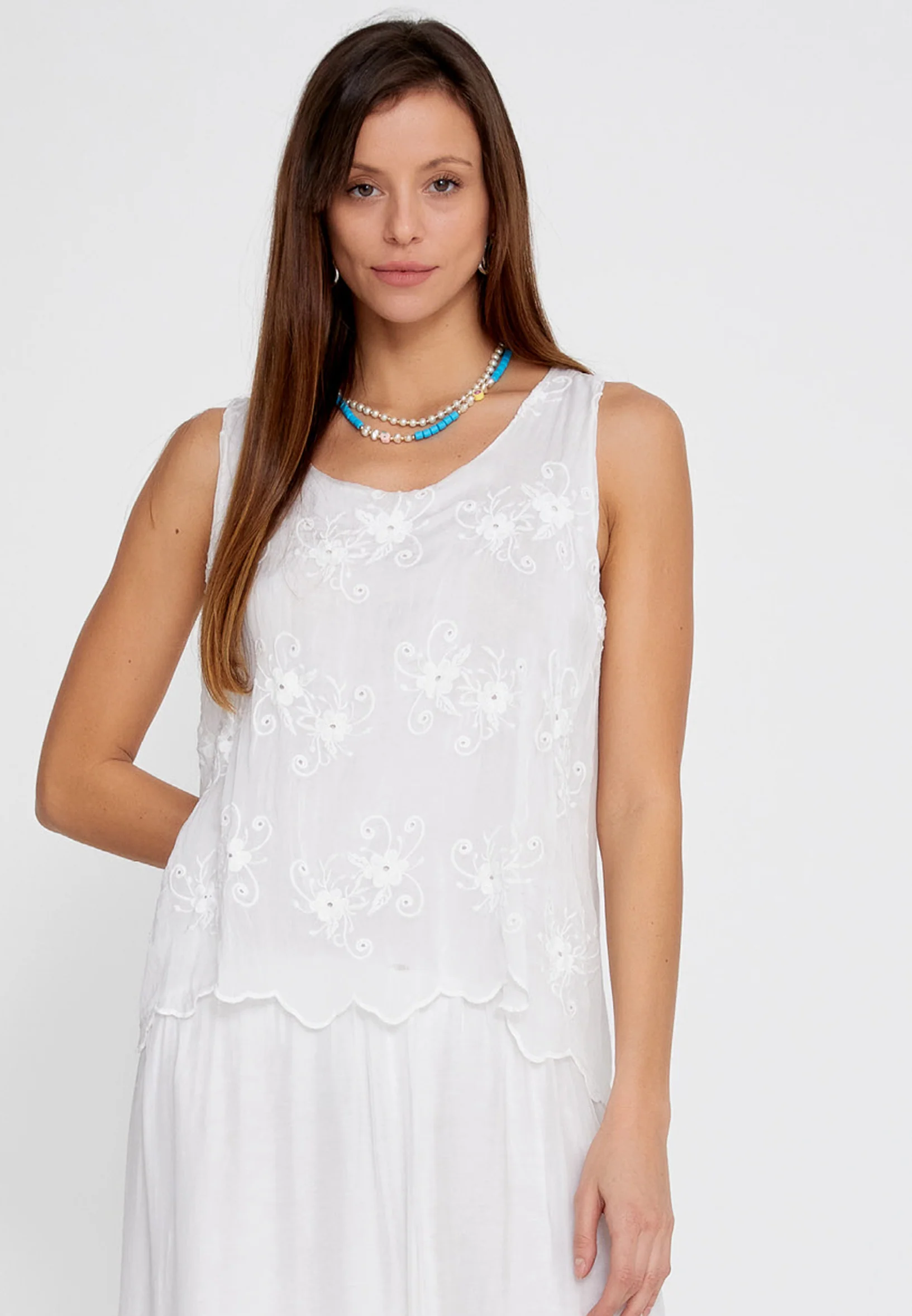 Sleeveless Mini Chiffon Column Regular Casual Dress eslm053 - Image 16