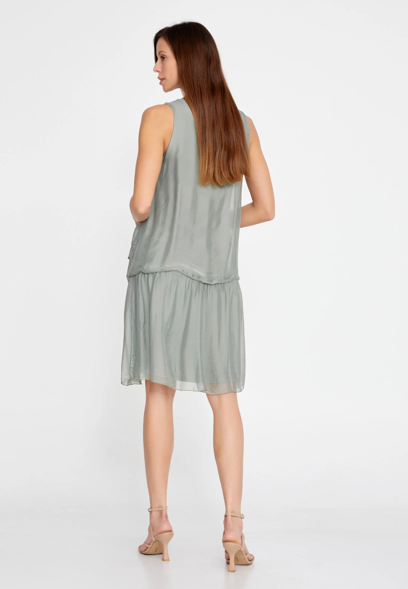 Sleeveless Mini Chiffon Column Regular Casual Dress eslm053 - Image 18