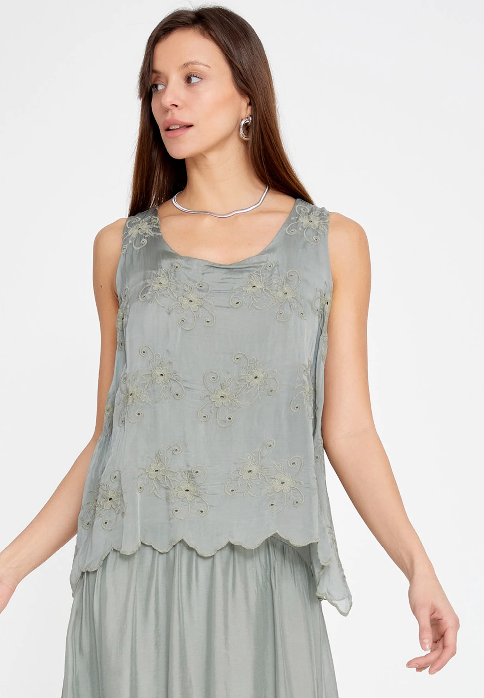Sleeveless Mini Chiffon Column Regular Casual Dress eslm053 - Image 20