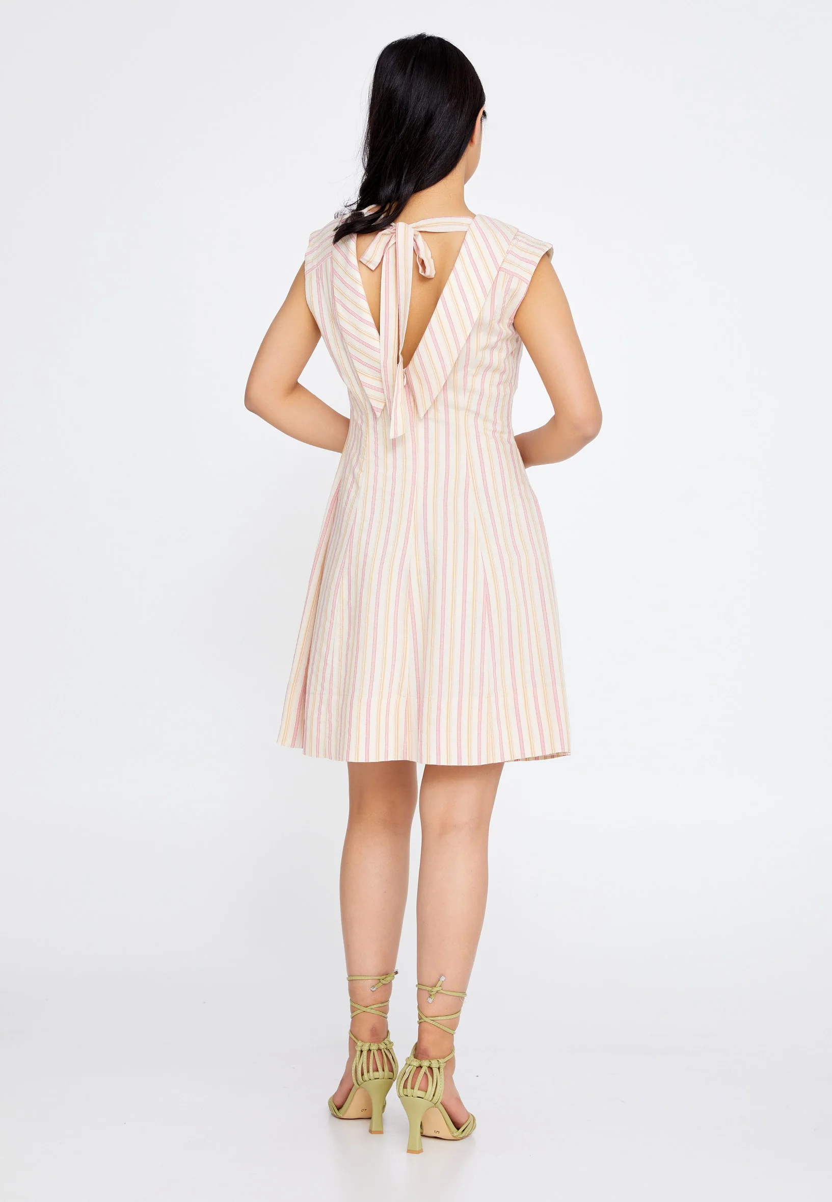 Sleeveless Mini Crepe Column Regular Casual Dress kmy22s40928 - Image 2