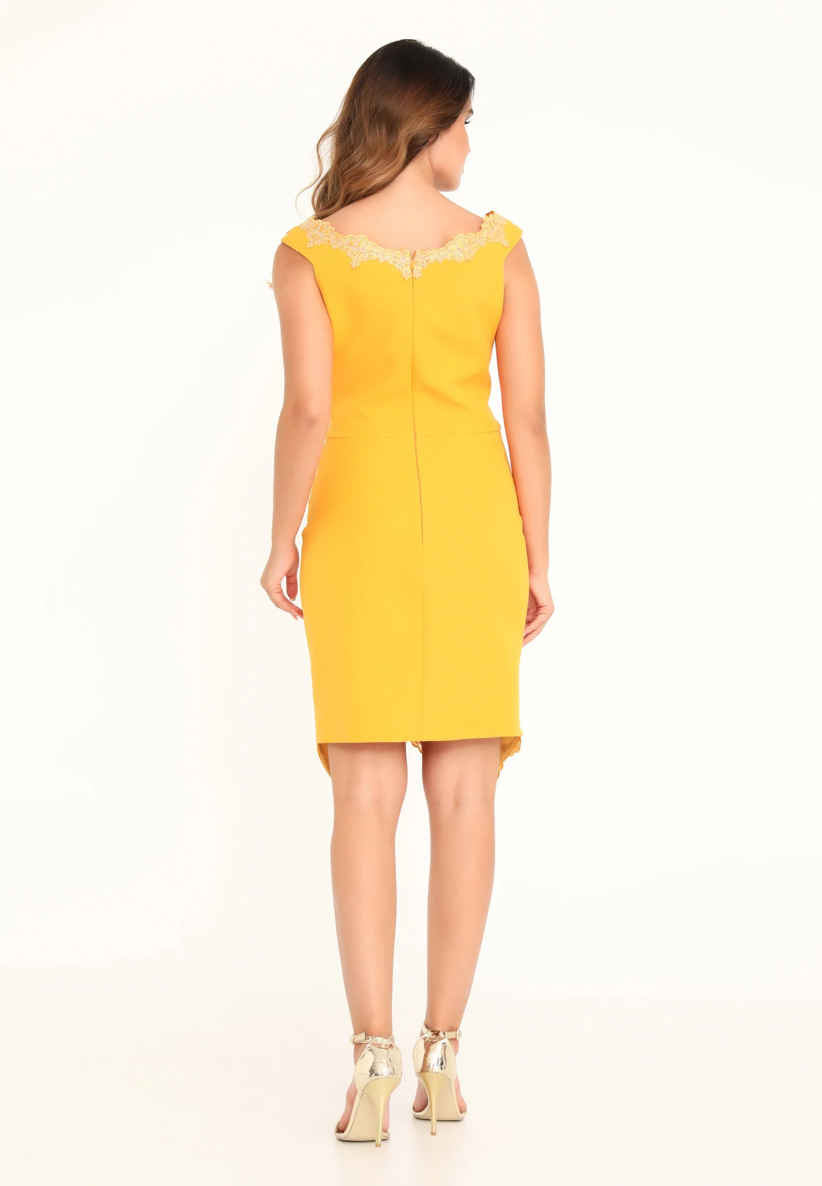 Sleeveless Mini Crepe Column Regular Cocktail Dress stn5050 - Image 26