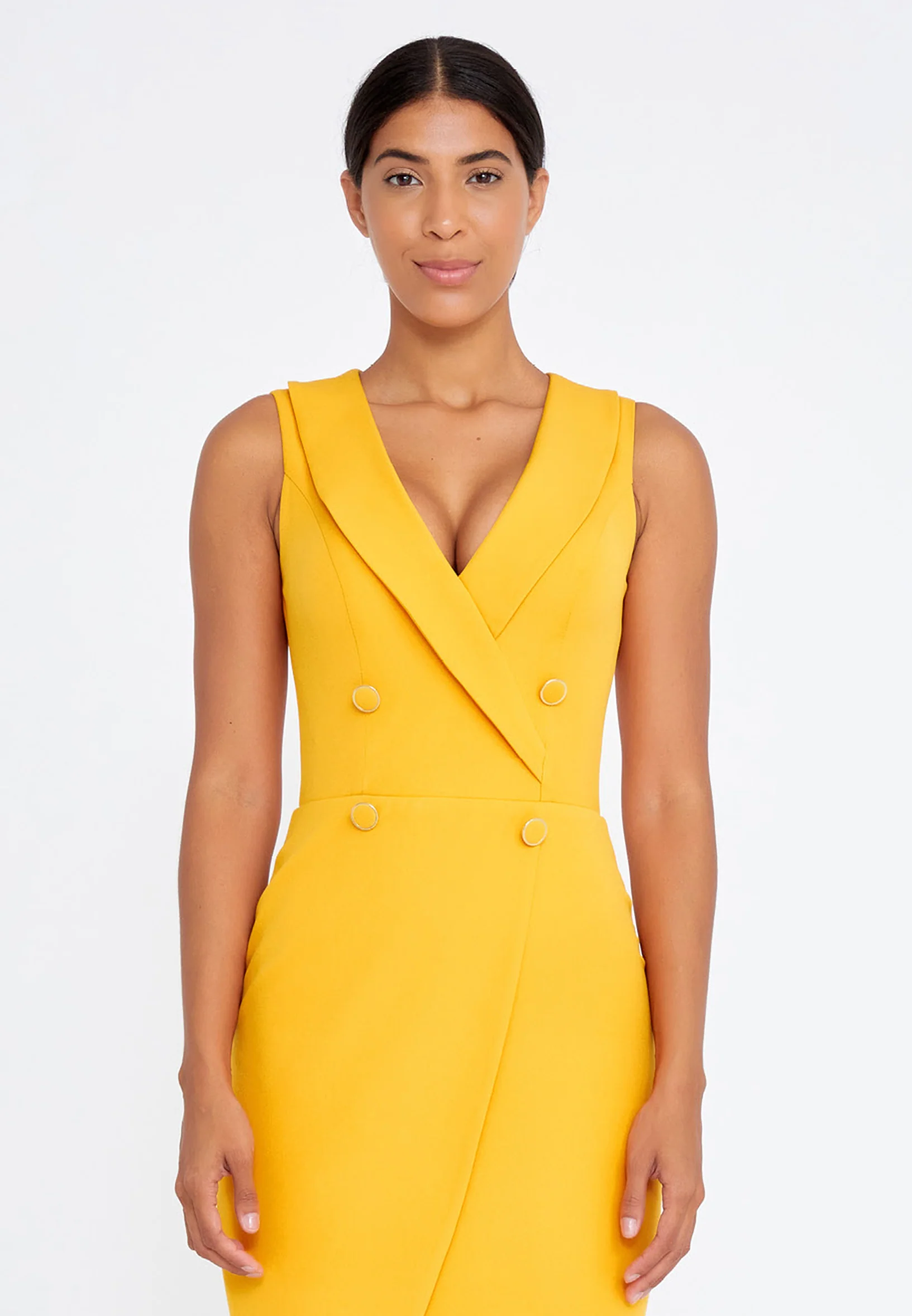 Sleeveless Mini Crepe Column Regular Cocktail Dress stn5052 - Image 23