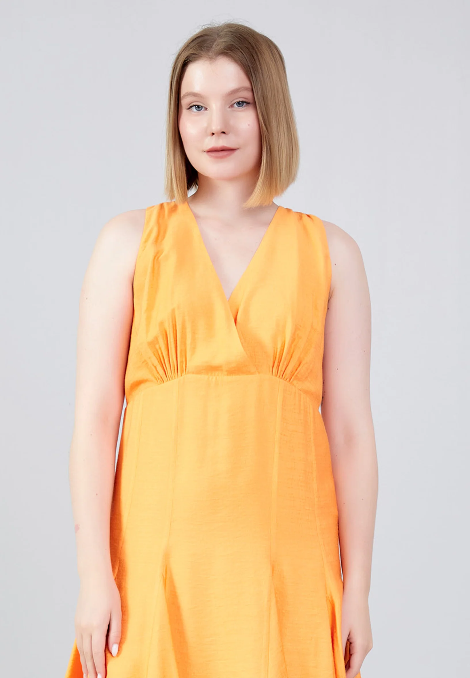 Sleeveless Mini Linen Column Regular Casual Dress ber23y5135 - Image 8