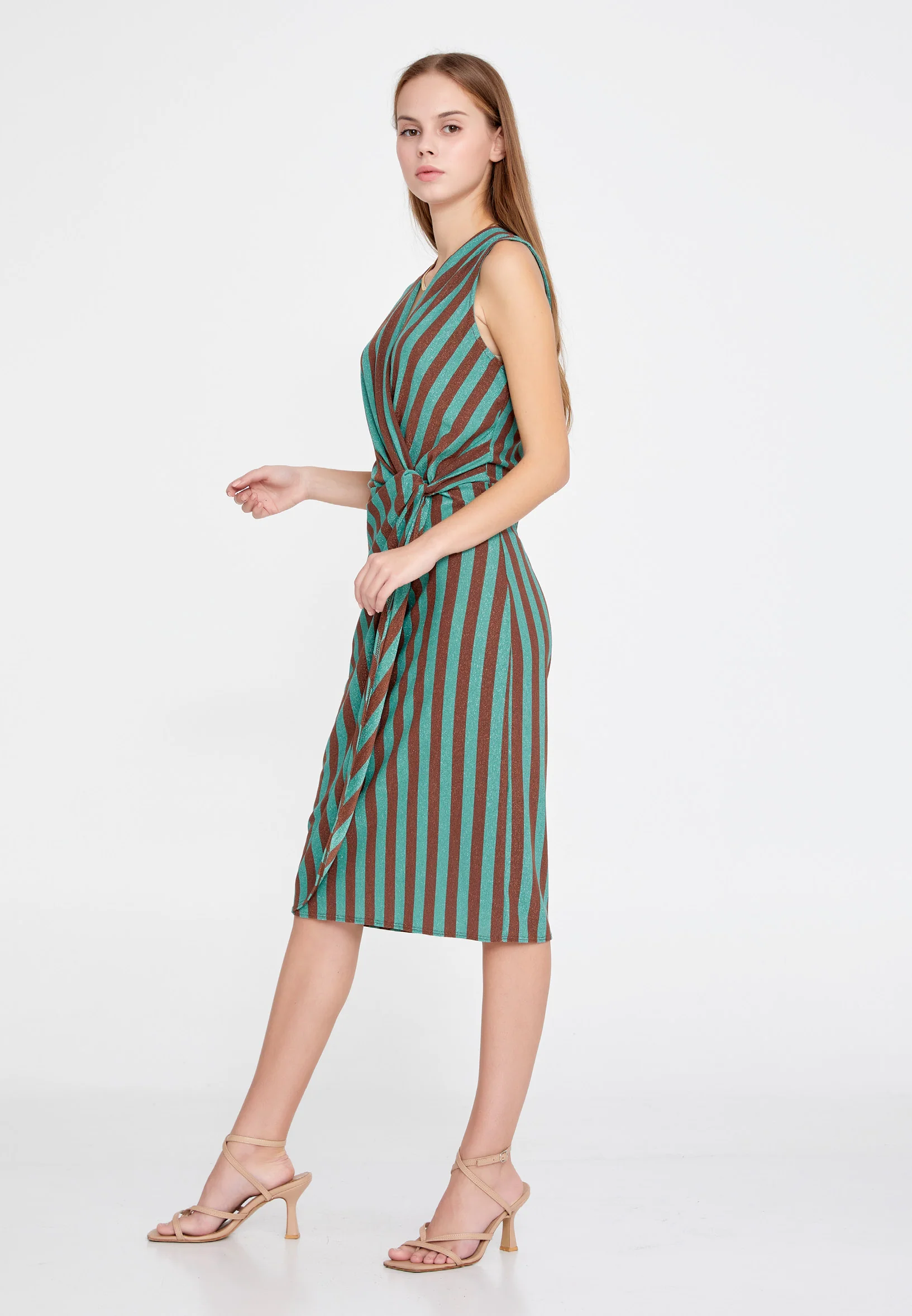Sleeveless Mini Lycra Bodycon Regular Casual Dress esl379abito - Image 7