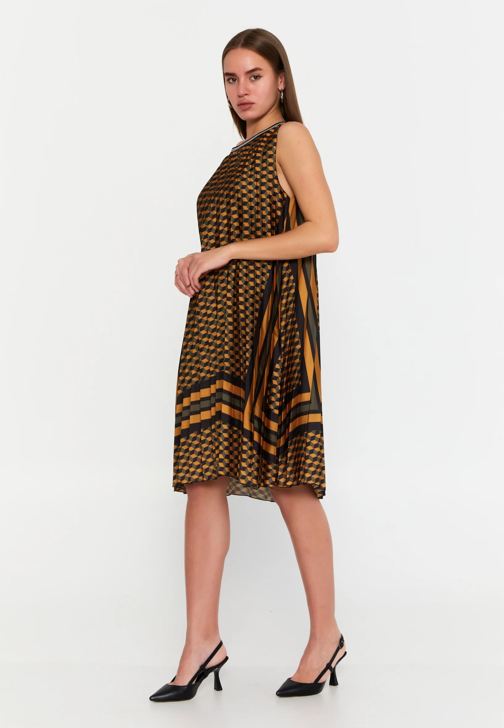 Sleeveless Mini Satin Column Regular Casual Dress sea3466 - Image 11