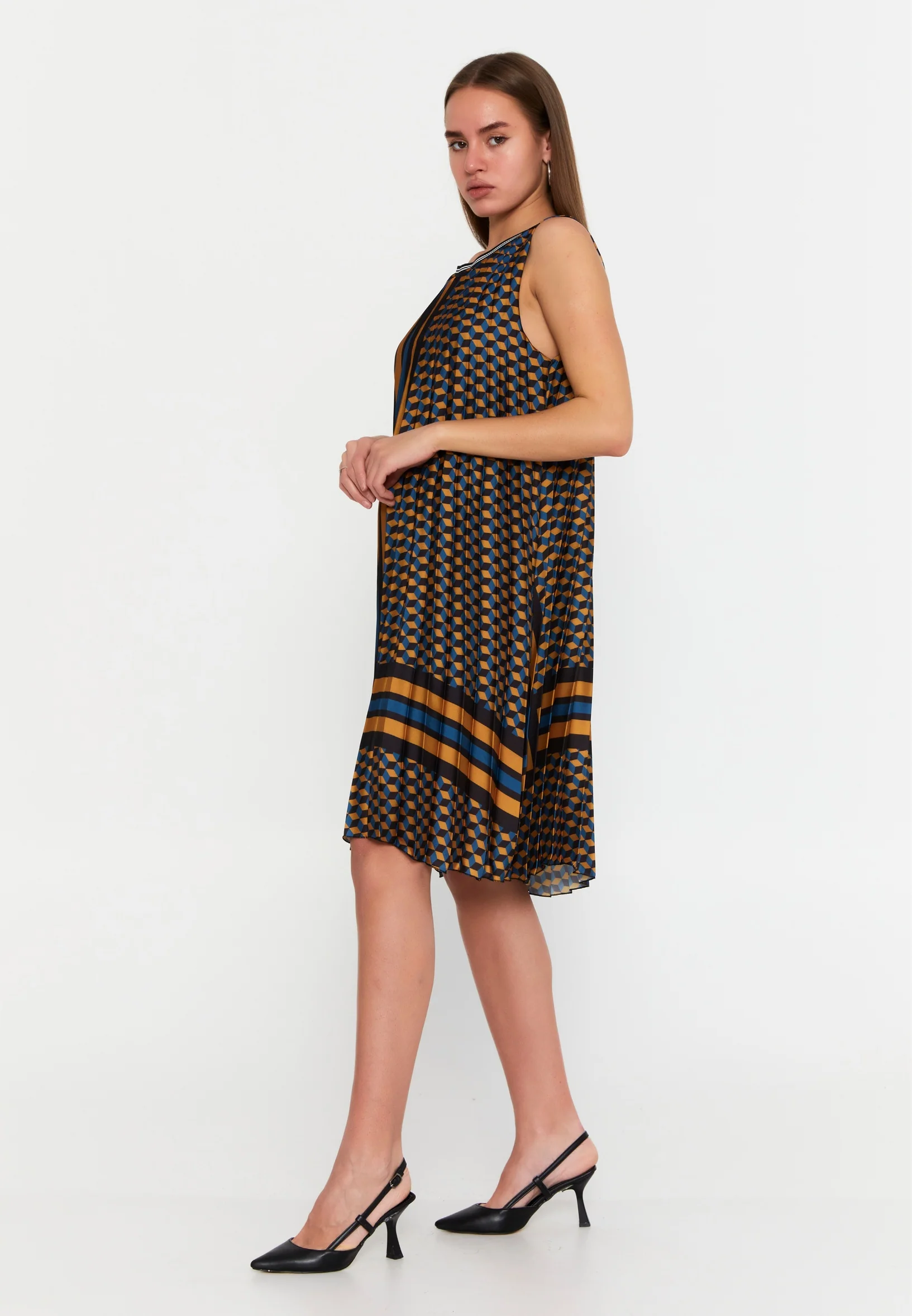 Sleeveless Mini Satin Column Regular Casual Dress sea3466 - Image 19