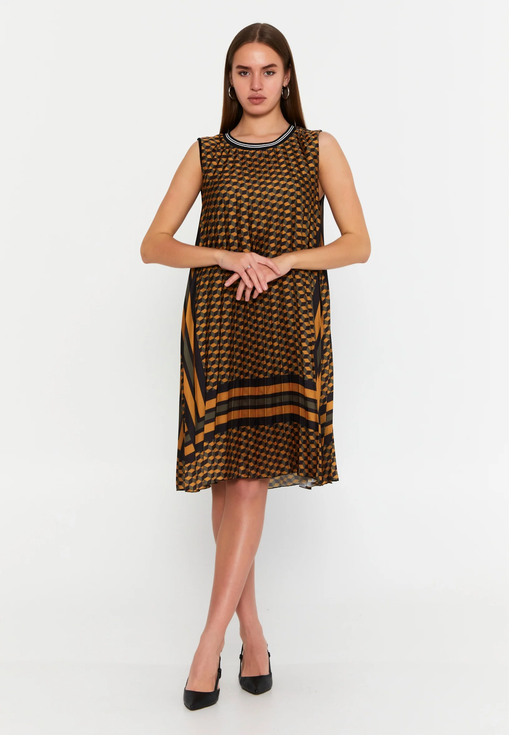 Sleeveless Mini Satin Column Regular Casual Dress sea3466 - Image 9
