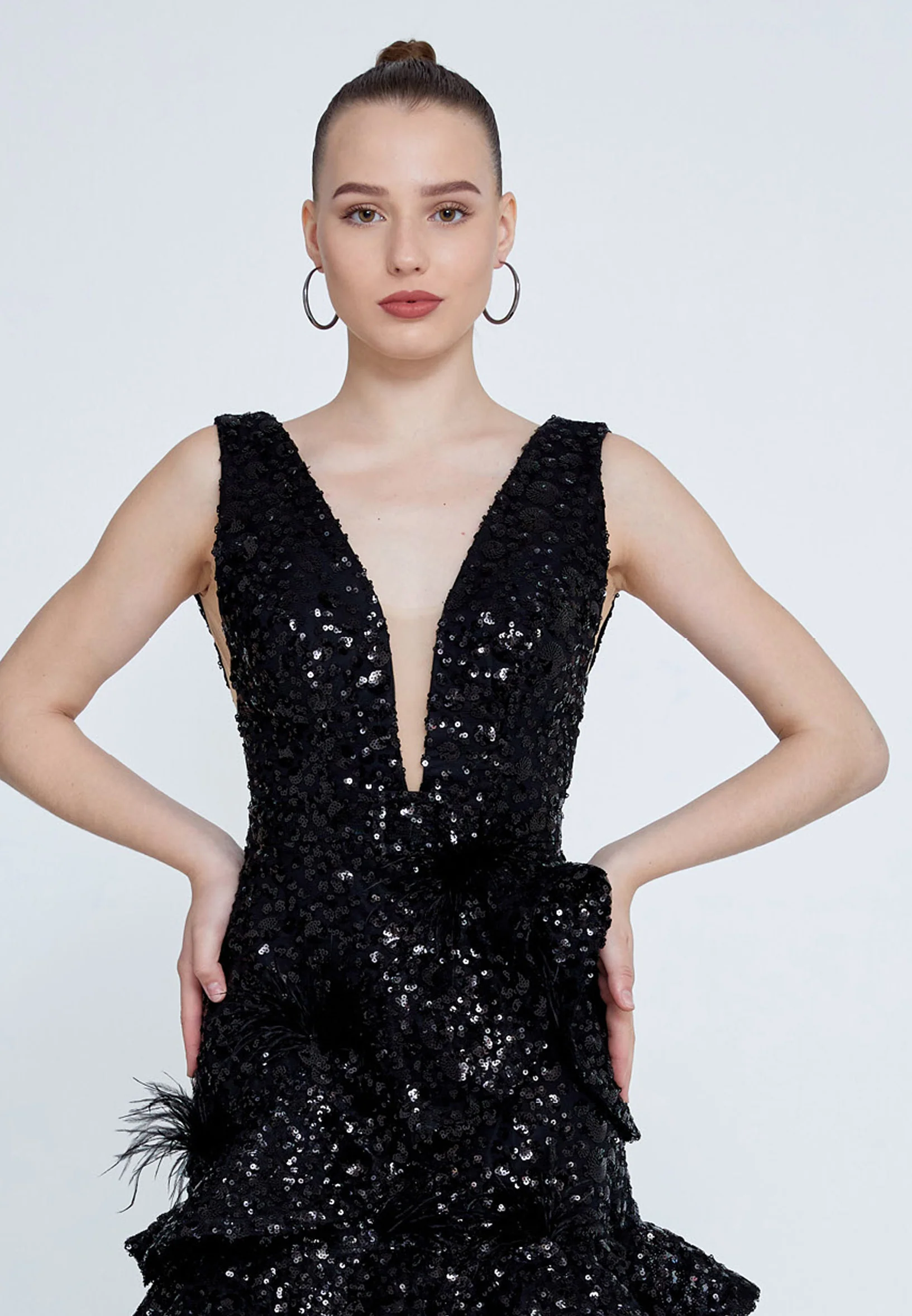 Sleeveless Mini Tulle A - Line Regular Cocktail Dress omn0150 - Image 8