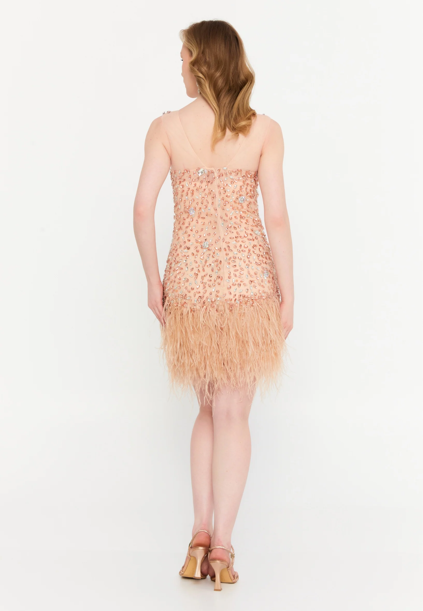 Sleeveless Mini Tulle Column Regular Cocktail Dress mtr88197 - Image 11