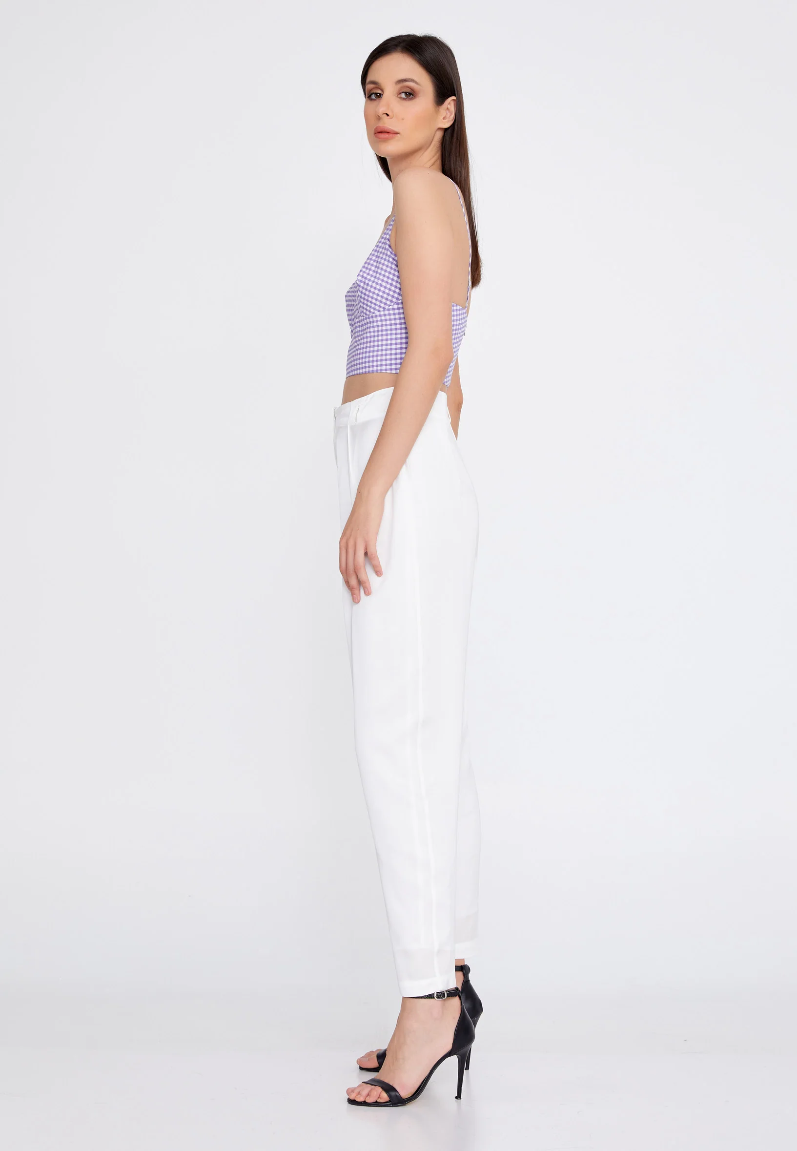 Sleeveless Plaid Regular Blouse ber21y4139 - Image 11