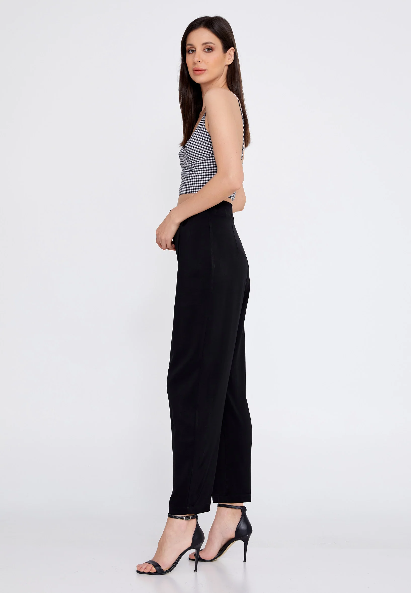 Sleeveless Plaid Regular Blouse ber21y4139 - Image 3