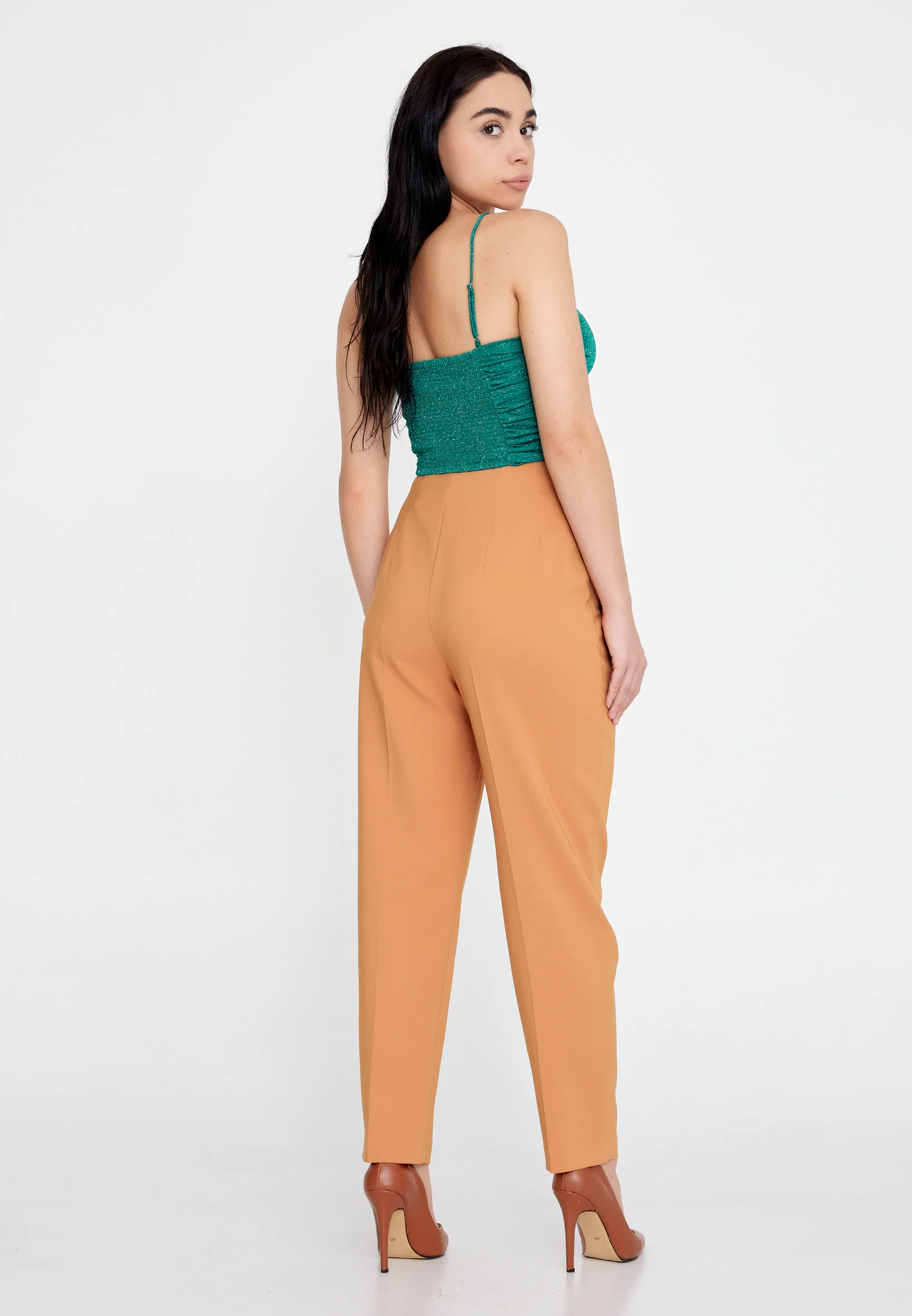 Sleeveless Solid Color Regular Blouse ber23k4108 - Image 8