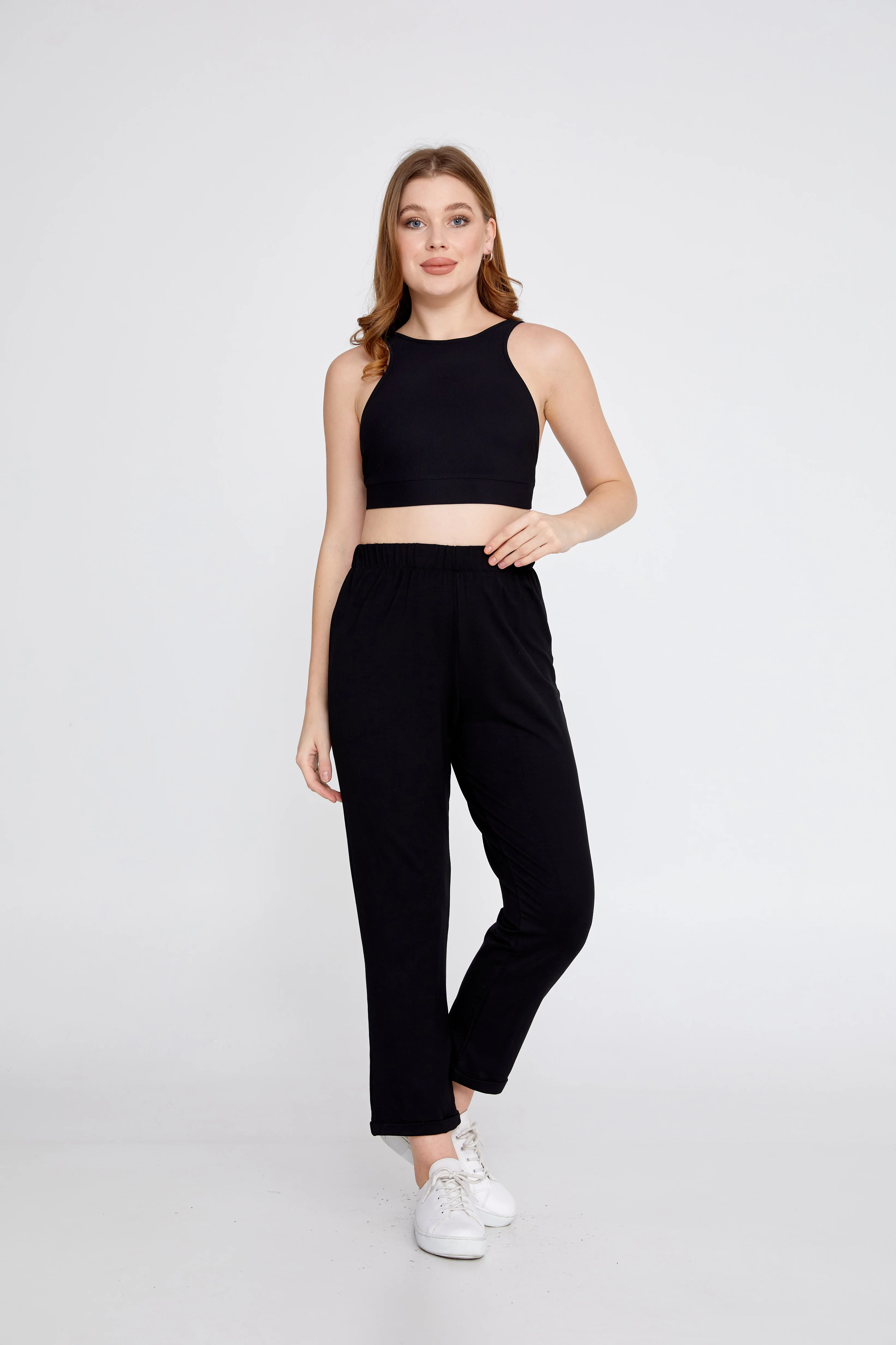 Sleeveless Solid Color Regular Blouse ber23k4129 - Image 2