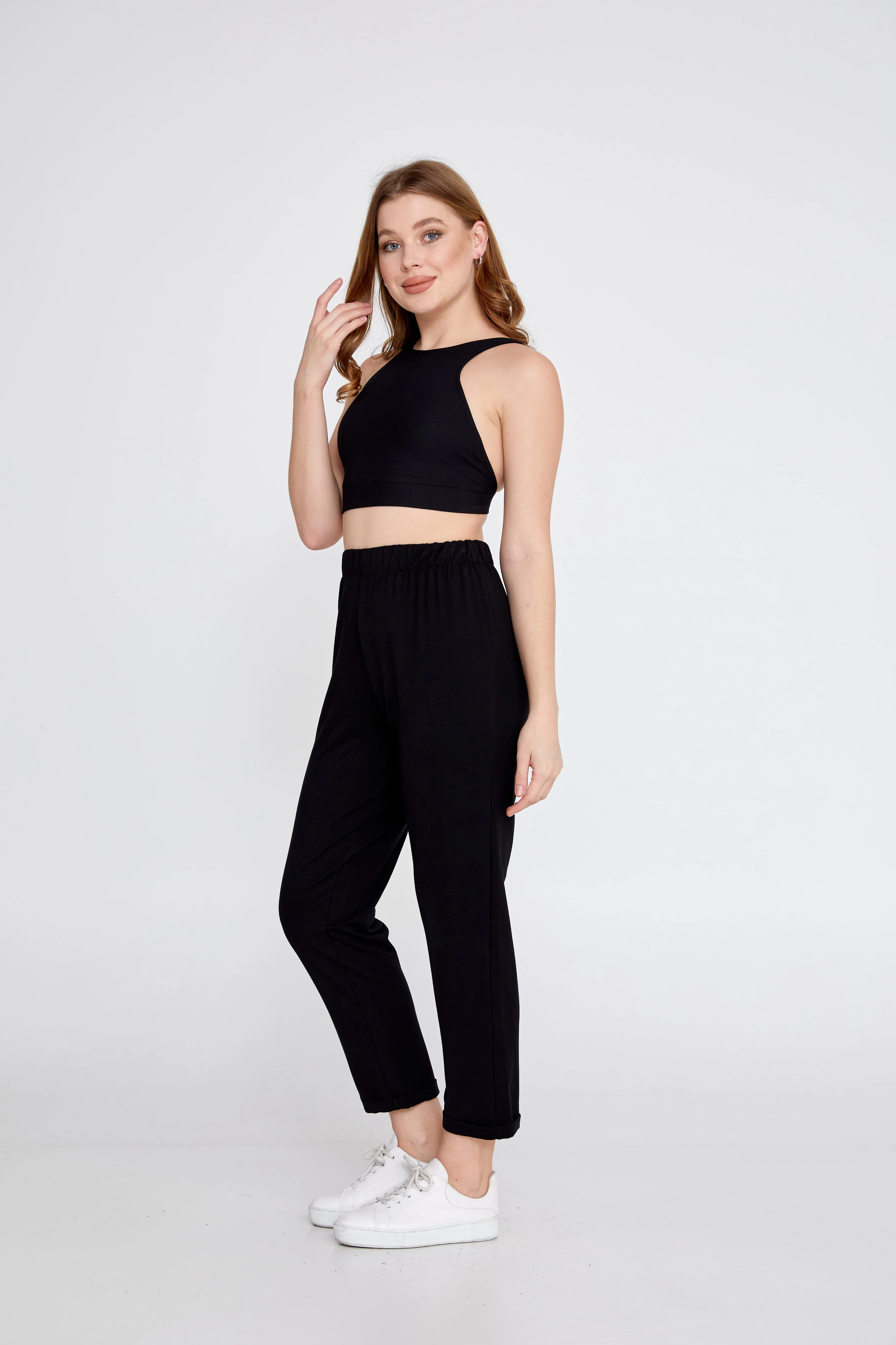 Sleeveless Solid Color Regular Blouse ber23k4129 - Image 3