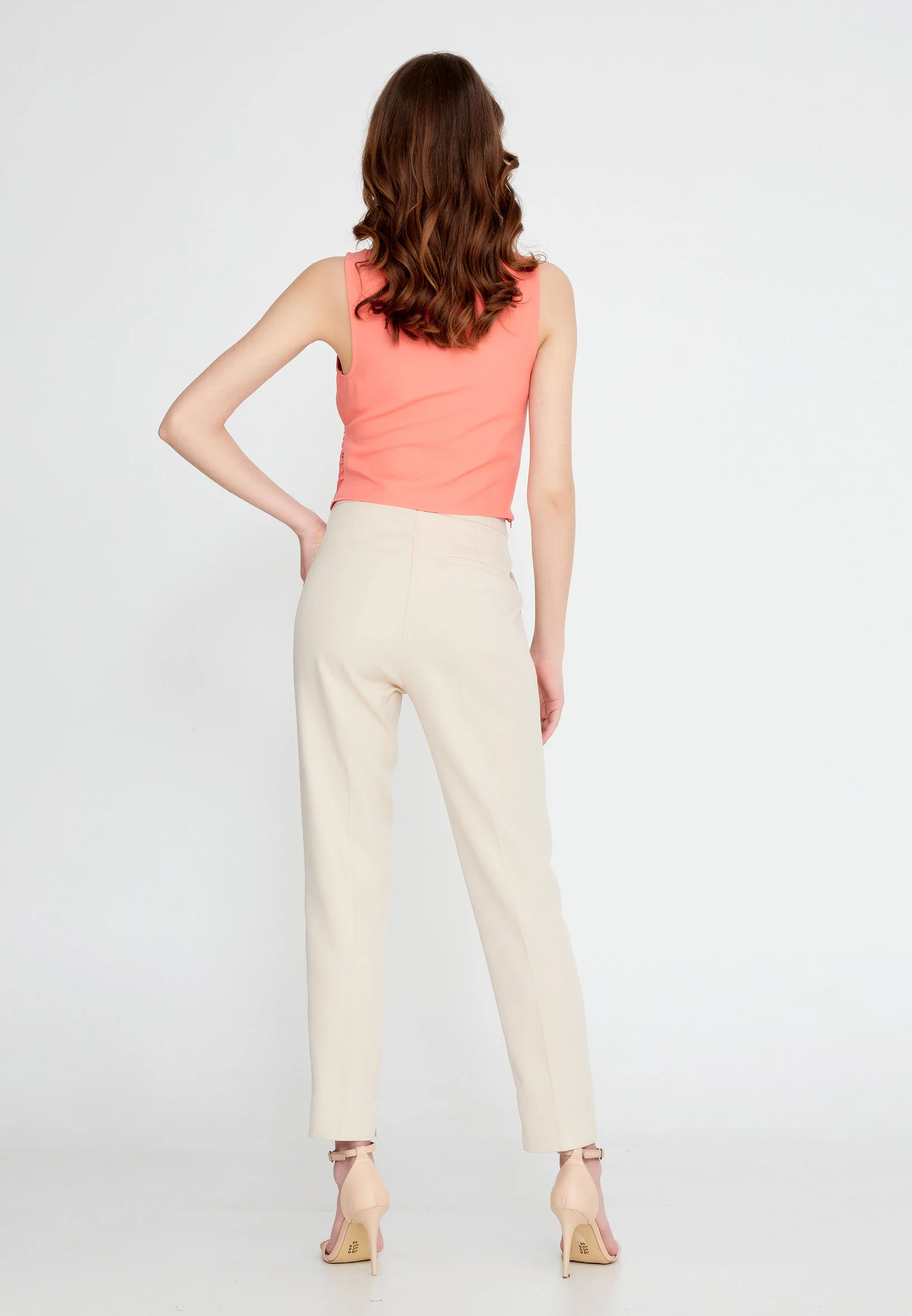 Sleeveless Solid Color Regular Blouse ber23k4157 - Image 12