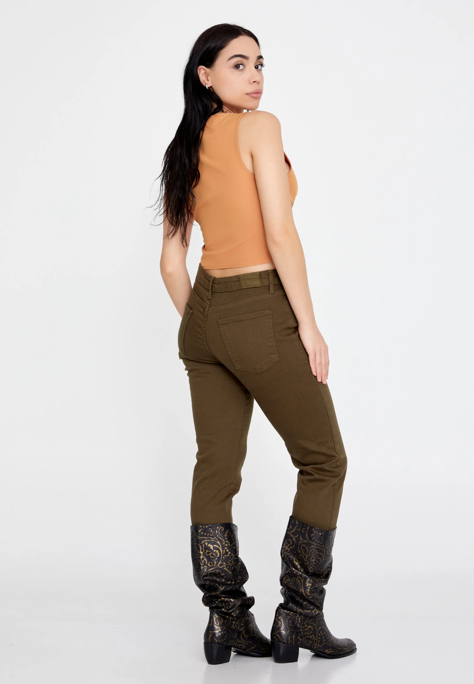 Sleeveless Solid Color Regular Blouse ber23k4157 - Image 7