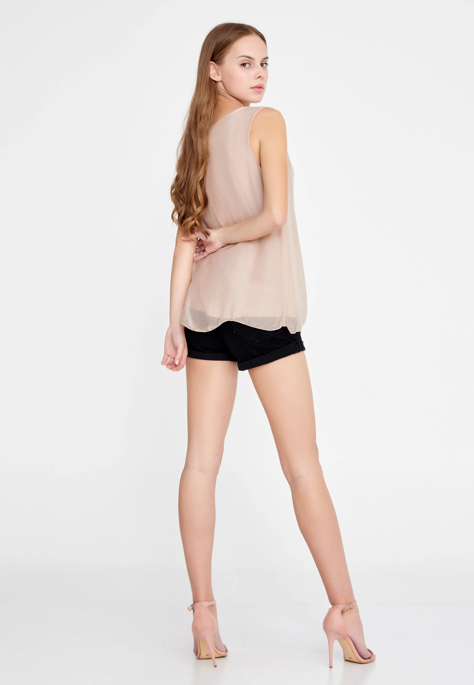 Sleeveless Solid Color Regular Blouse esl3580 - Image 20