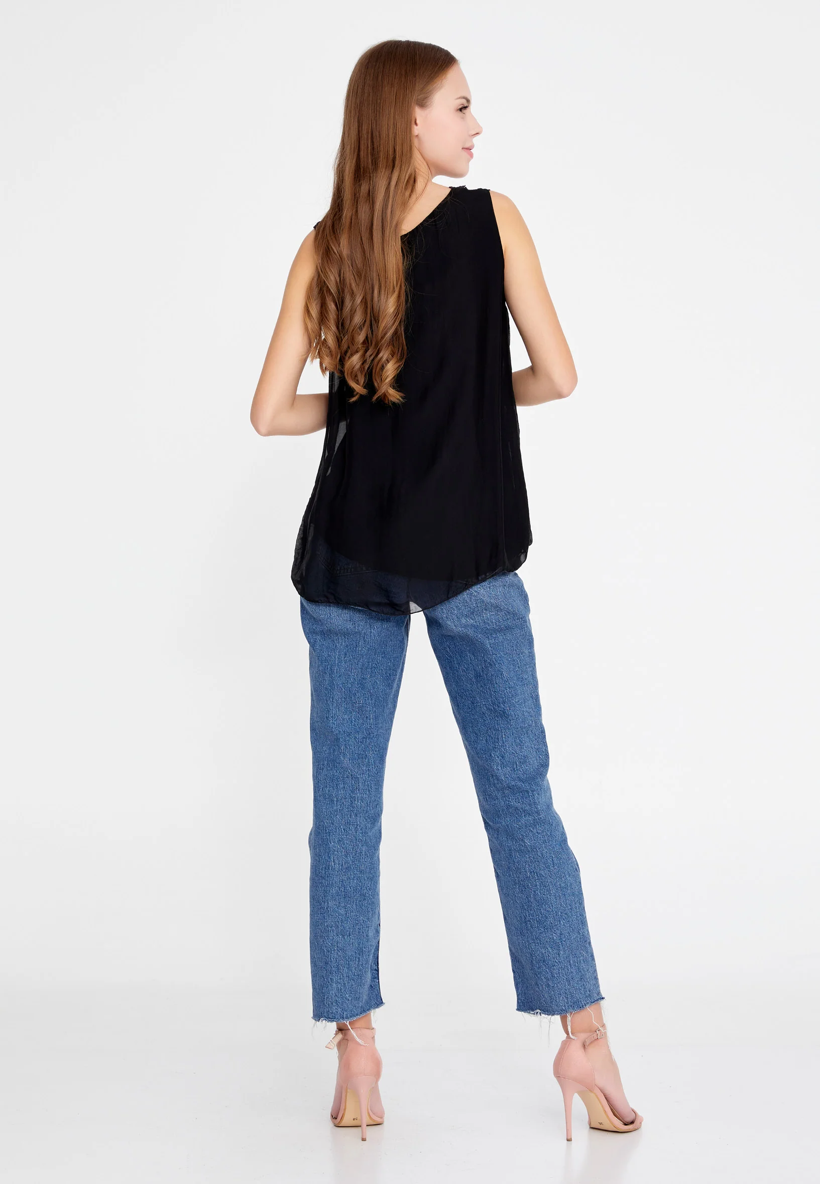 Sleeveless Solid Color Regular Blouse esl3580 - Image 8