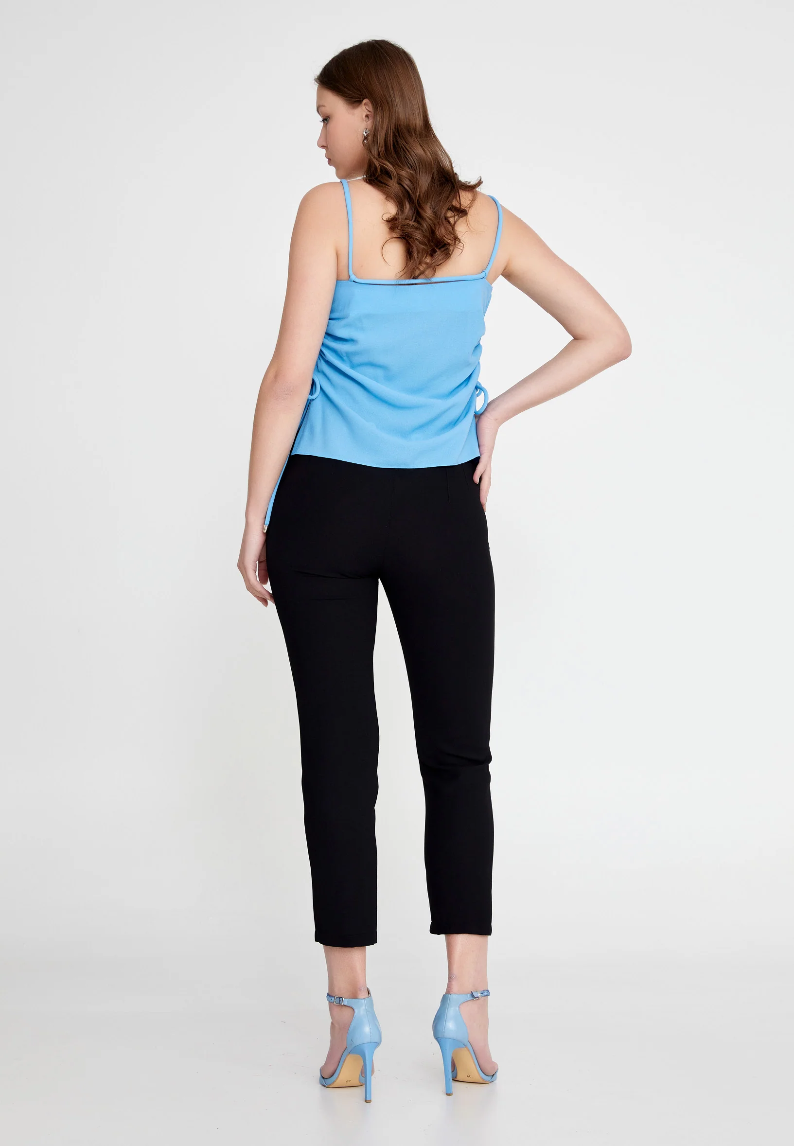 Sleeveless Solid Color Regular Blouse kmy23y10212 - Image 6