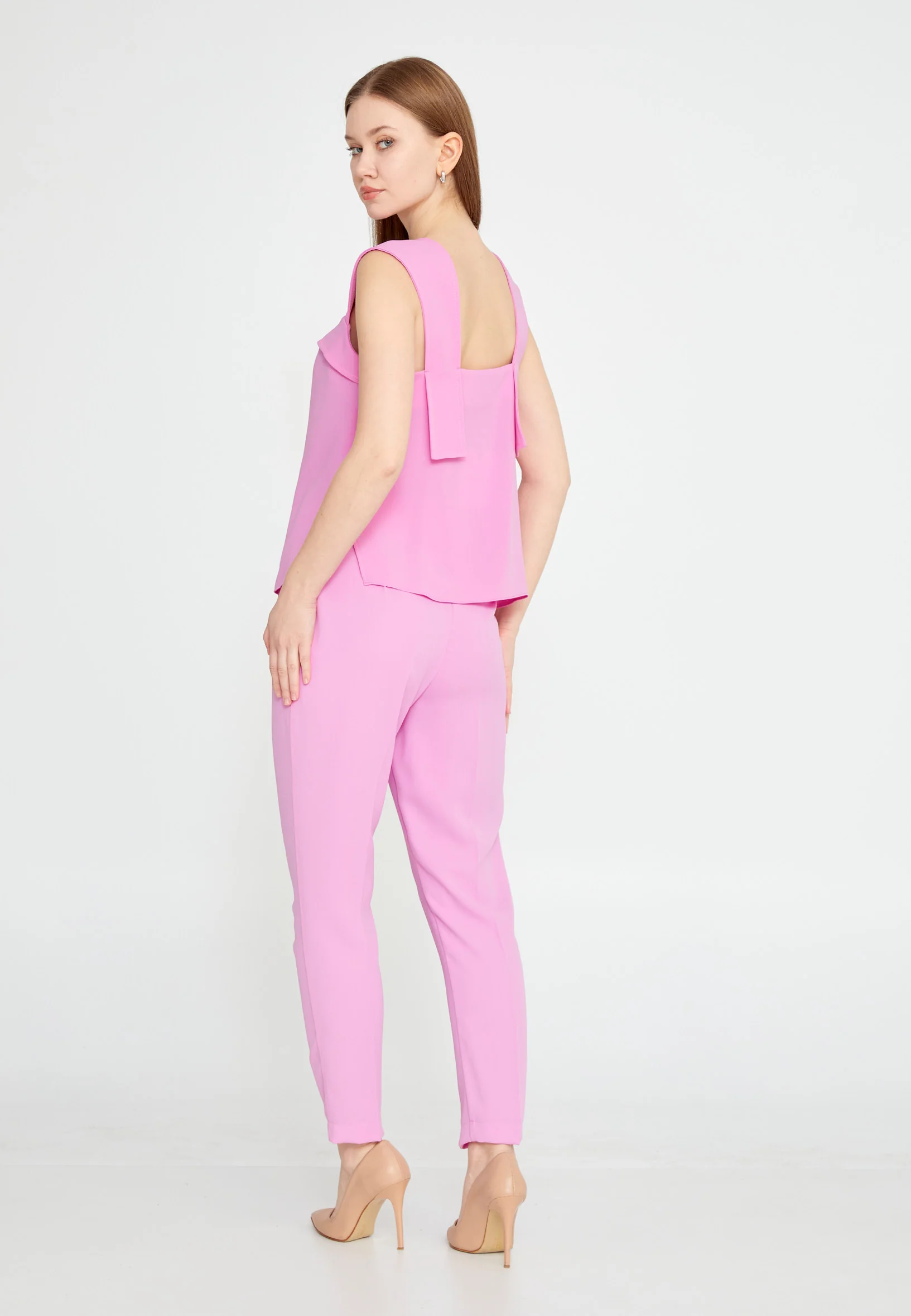 Sleeveless Solid Color Regular Blouse kmy24y10408 - Image 12