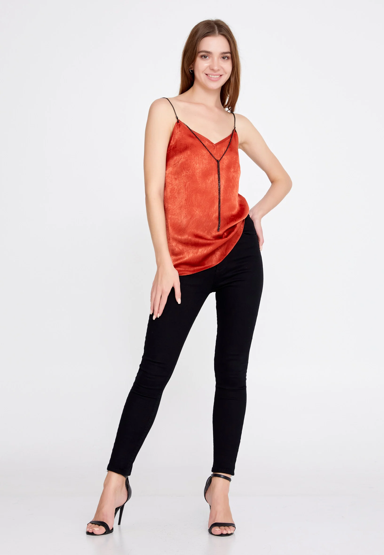 Sleeveless Solid Color Regular Blouse qml40009