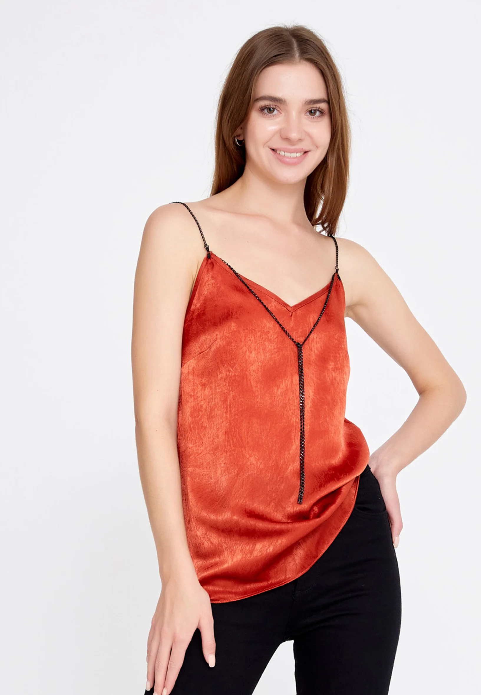 Sleeveless Solid Color Regular Blouse qml40009 - Image 4