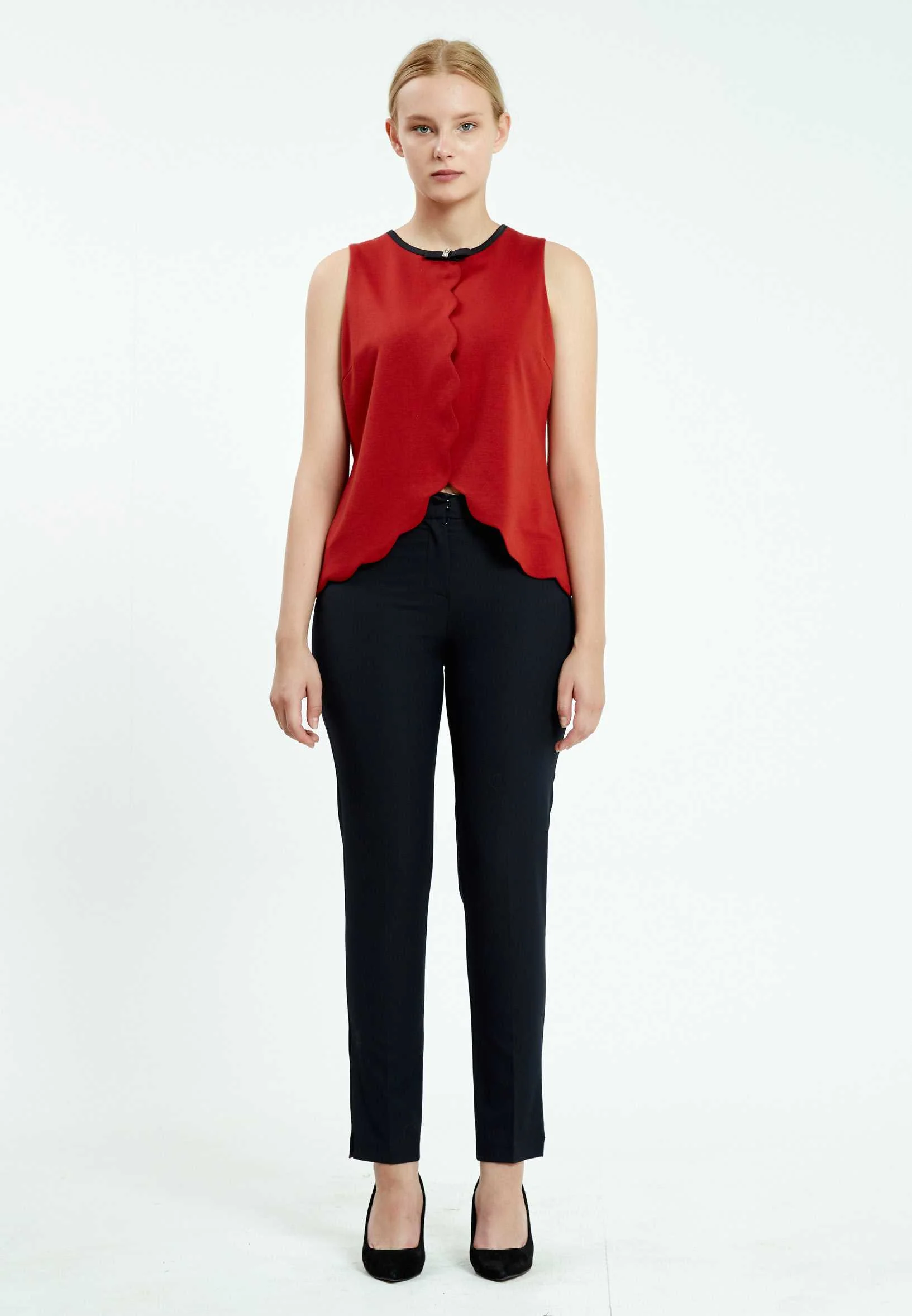 Sleeveless Solid Color Regular Blouse ser23541 - Image 6