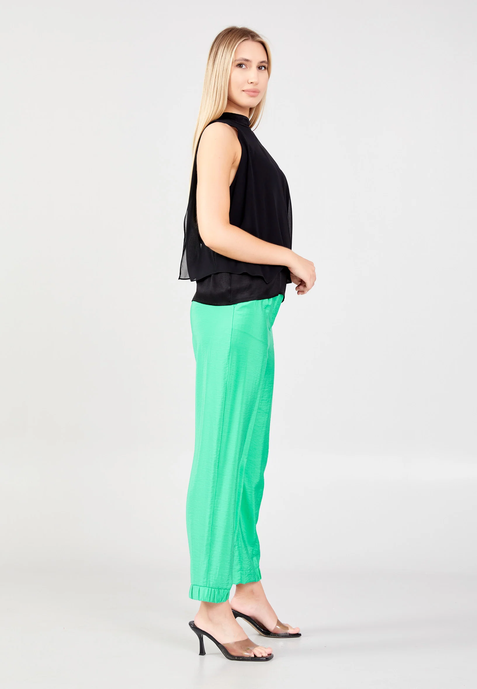 Sleeveless Solid Color Regular Blouse shu23sy04004 - Image 3