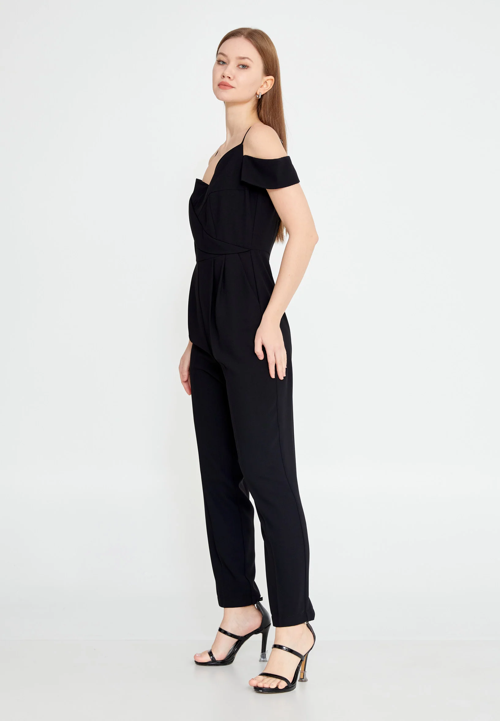 Sleeveless Solid Color Regular Fit Regular Casual Jumpsuit kmy24y22408 - Image 3