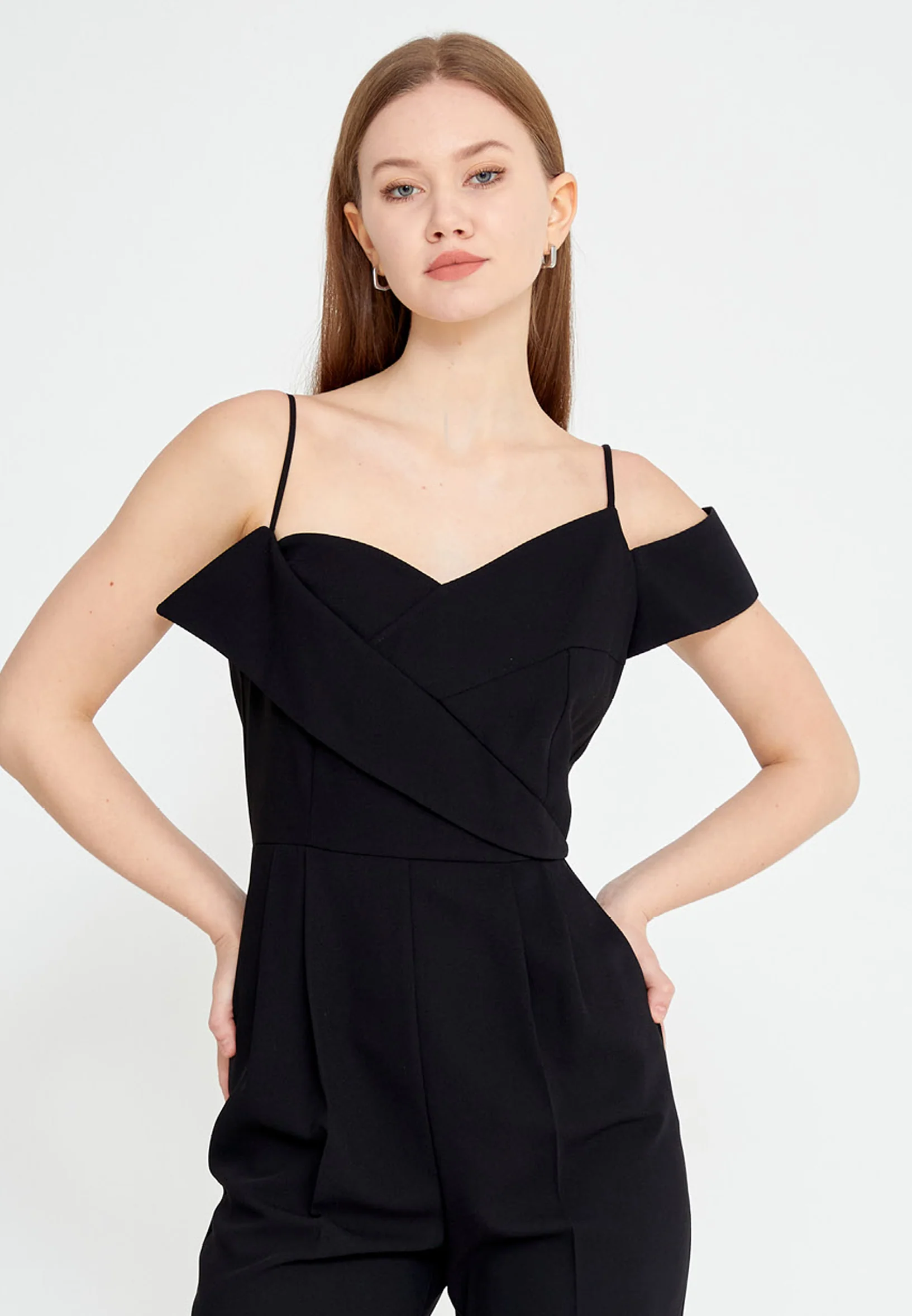 Sleeveless Solid Color Regular Fit Regular Casual Jumpsuit kmy24y22408 - Image 4