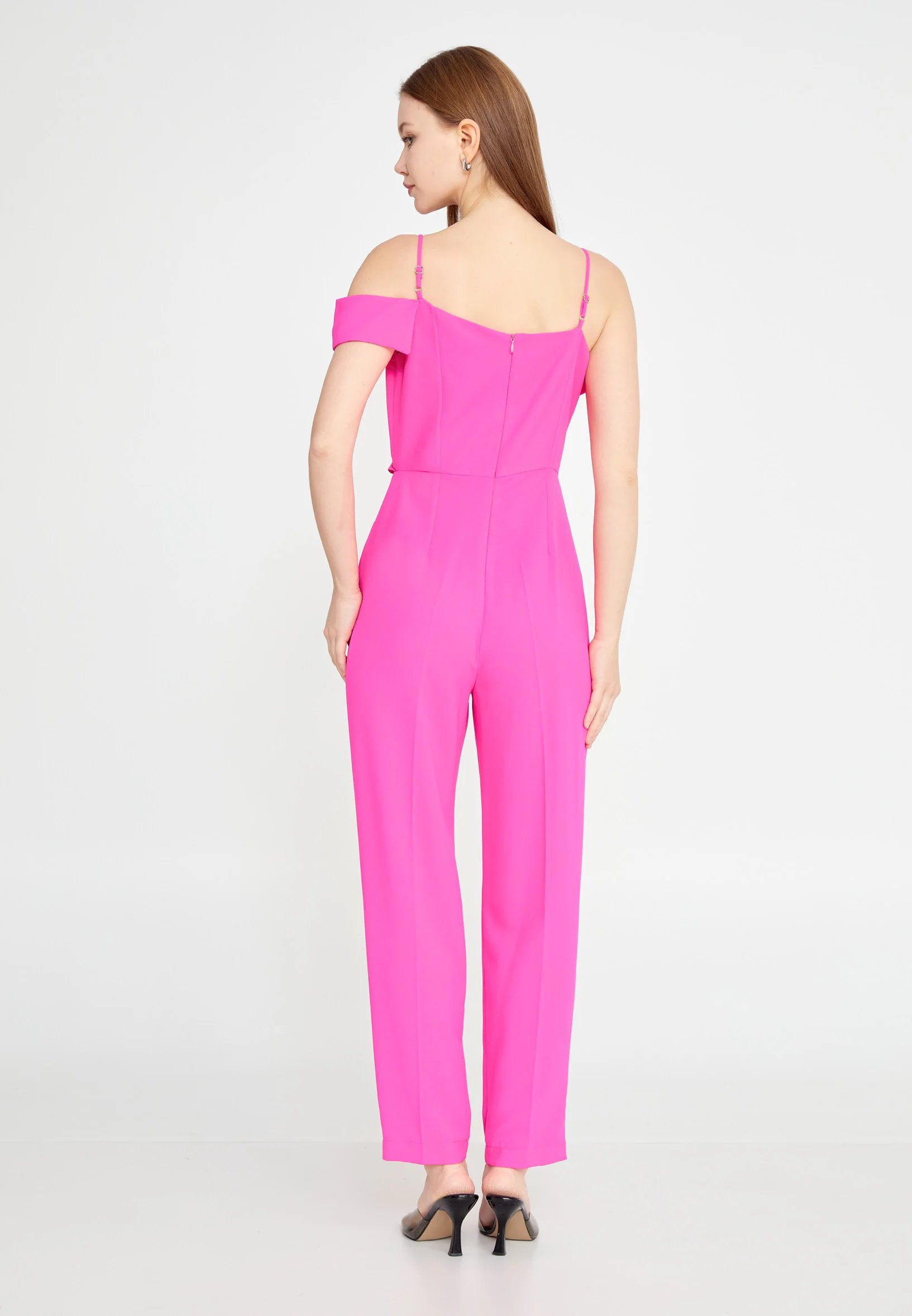 Sleeveless Solid Color Regular Fit Regular Casual Jumpsuit kmy24y22408 - Image 6