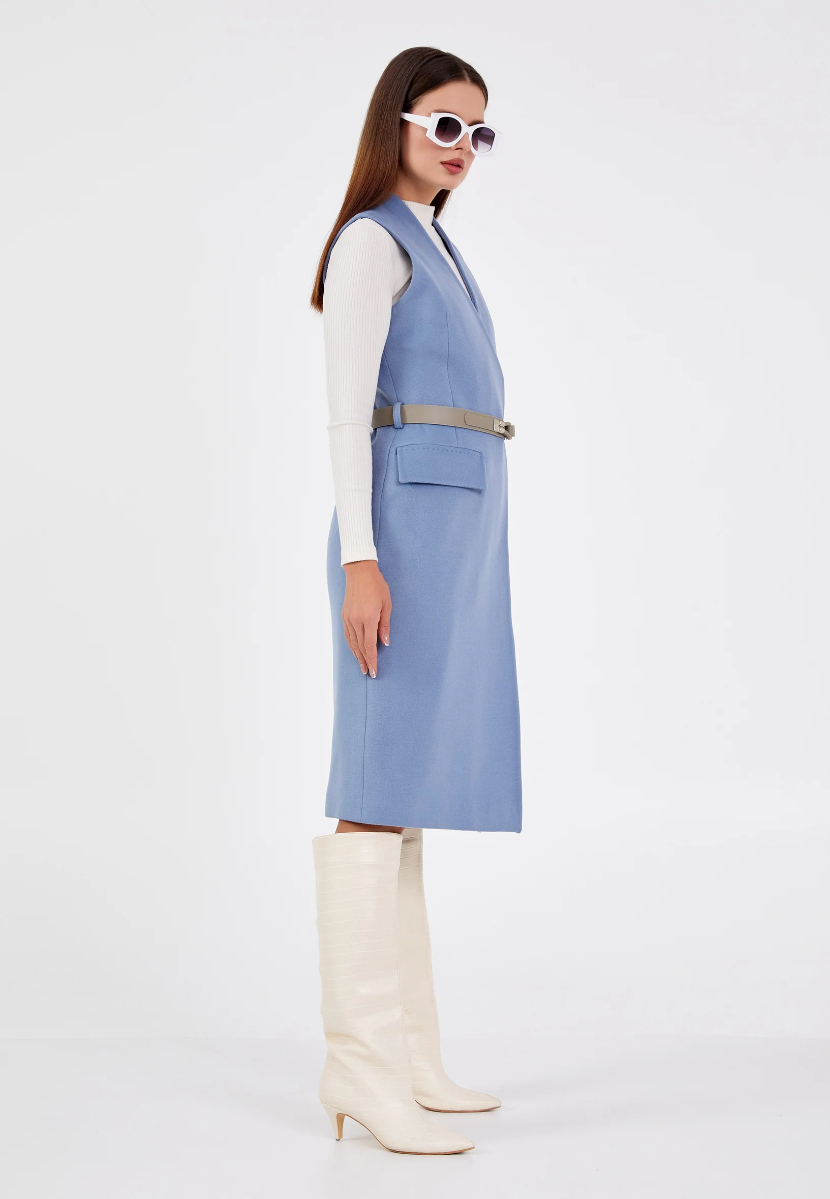 Sleeveless Solid Color Regular Vest grm0210 - Image 11