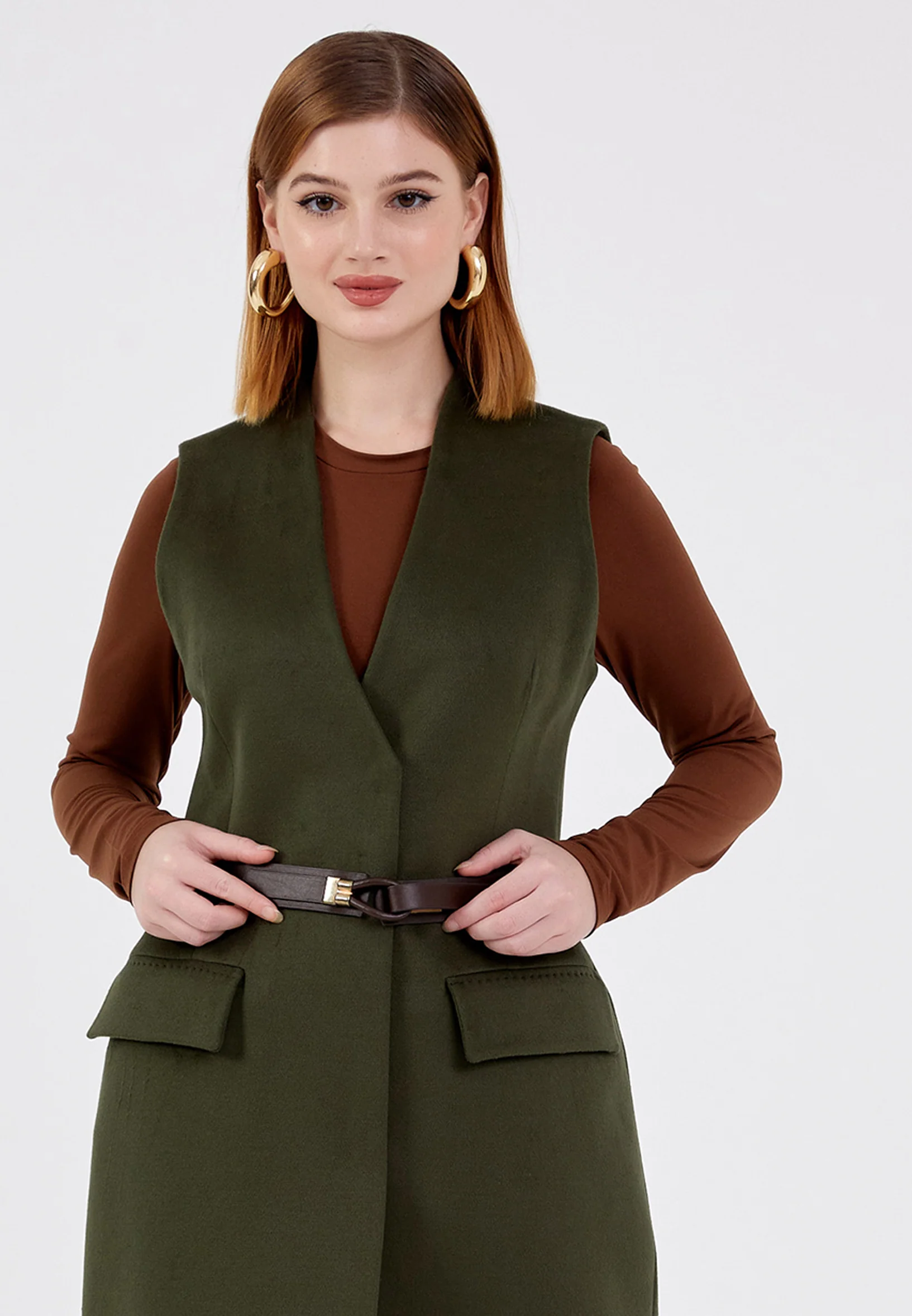 Sleeveless Solid Color Regular Vest grm0210 - Image 12