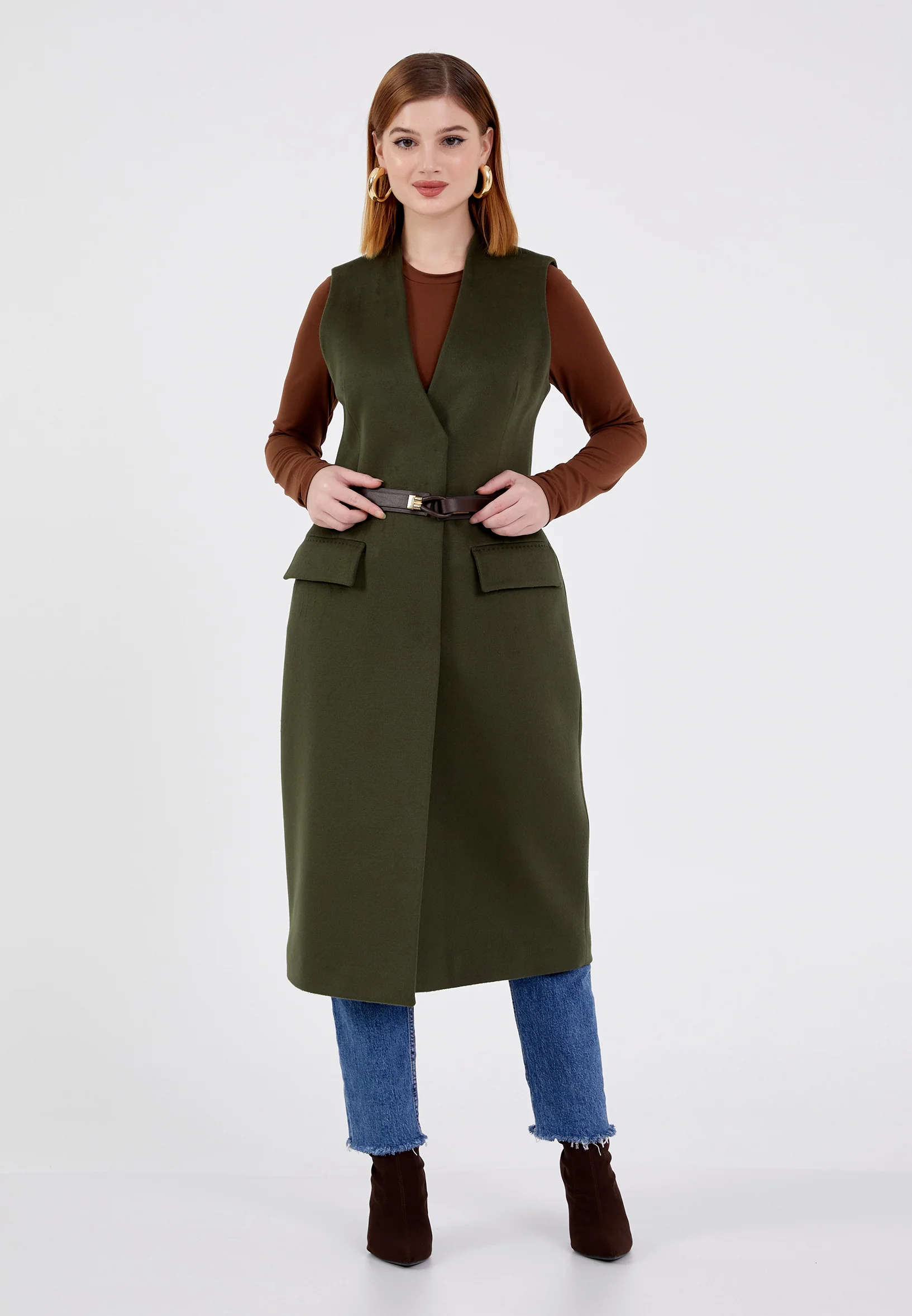 Sleeveless Solid Color Regular Vest grm0210 - Image 13