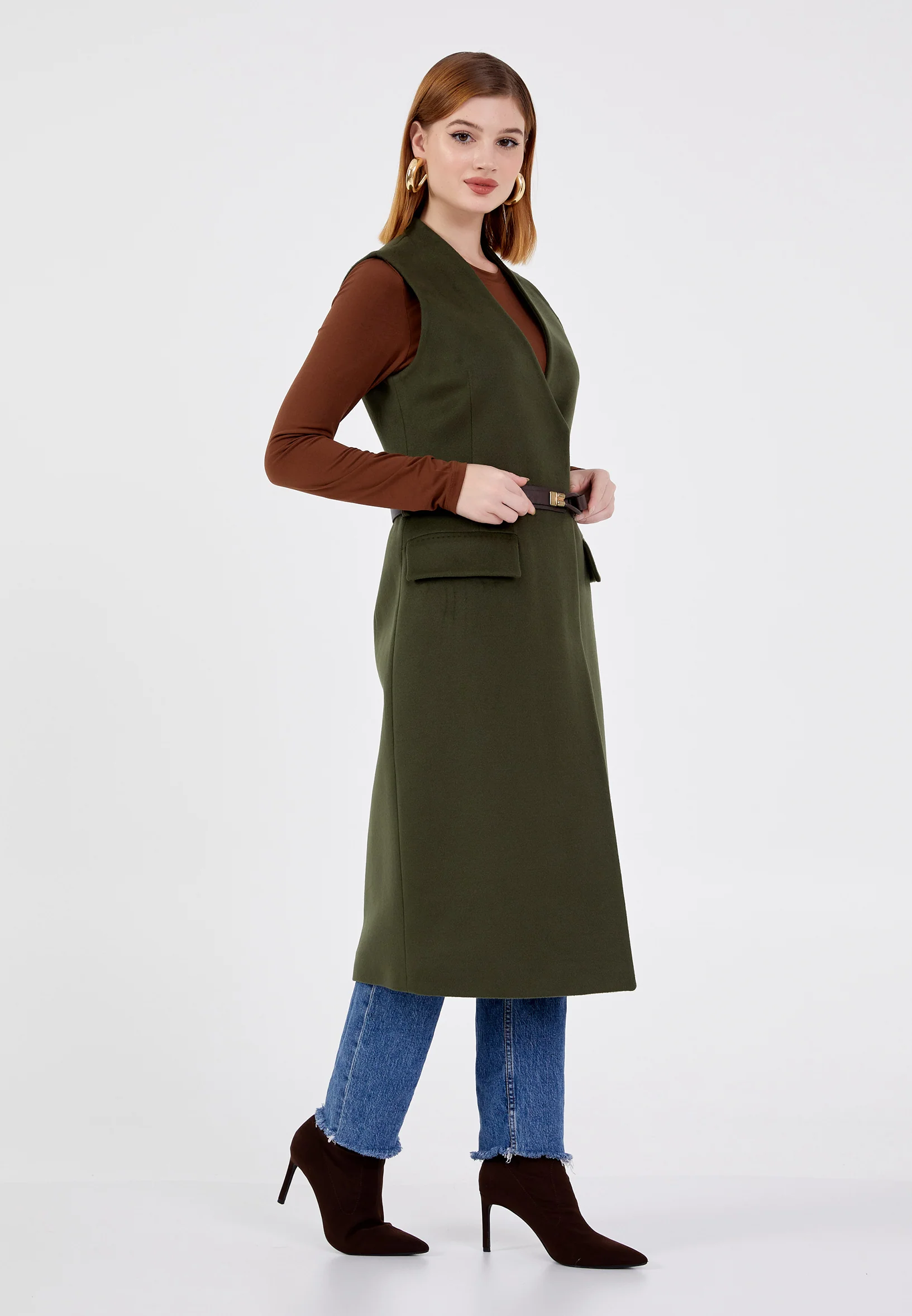 Sleeveless Solid Color Regular Vest grm0210 - Image 15
