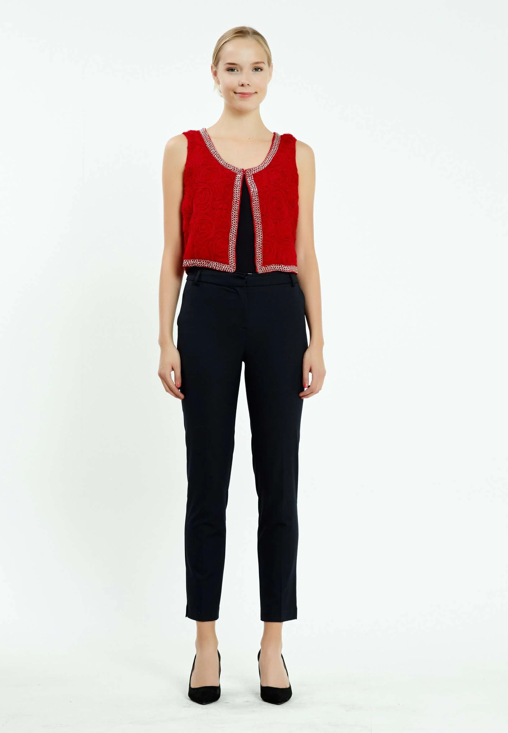 Sleeveless Solid Color Regular Vest ser14881 - Image 2