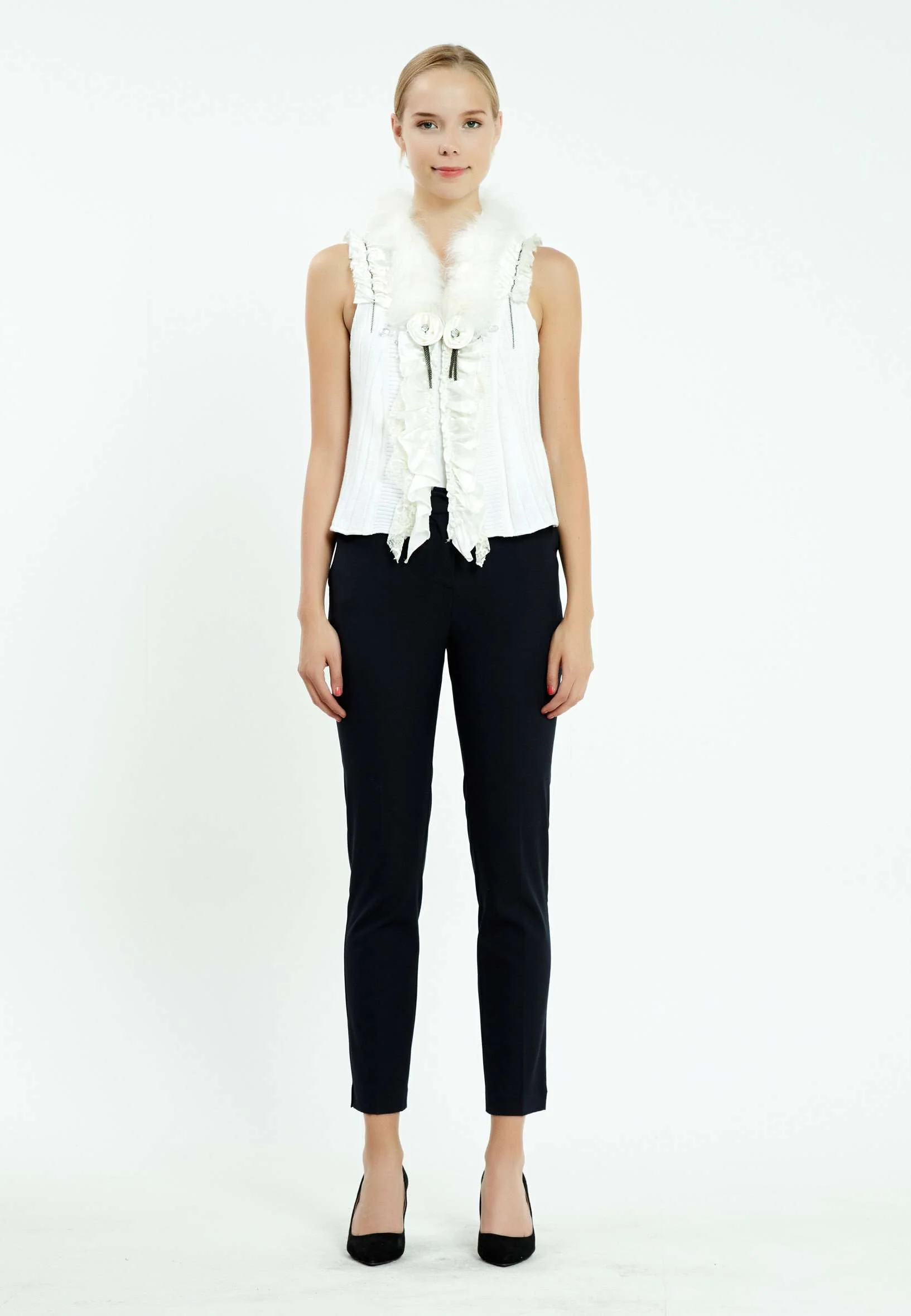 Sleeveless Solid Color Regular Vest ser16555 - Image 2