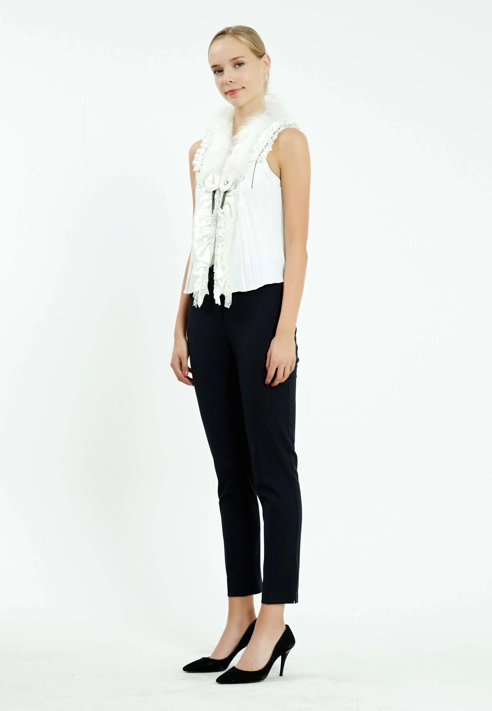 Sleeveless Solid Color Regular Vest ser16555 - Image 4