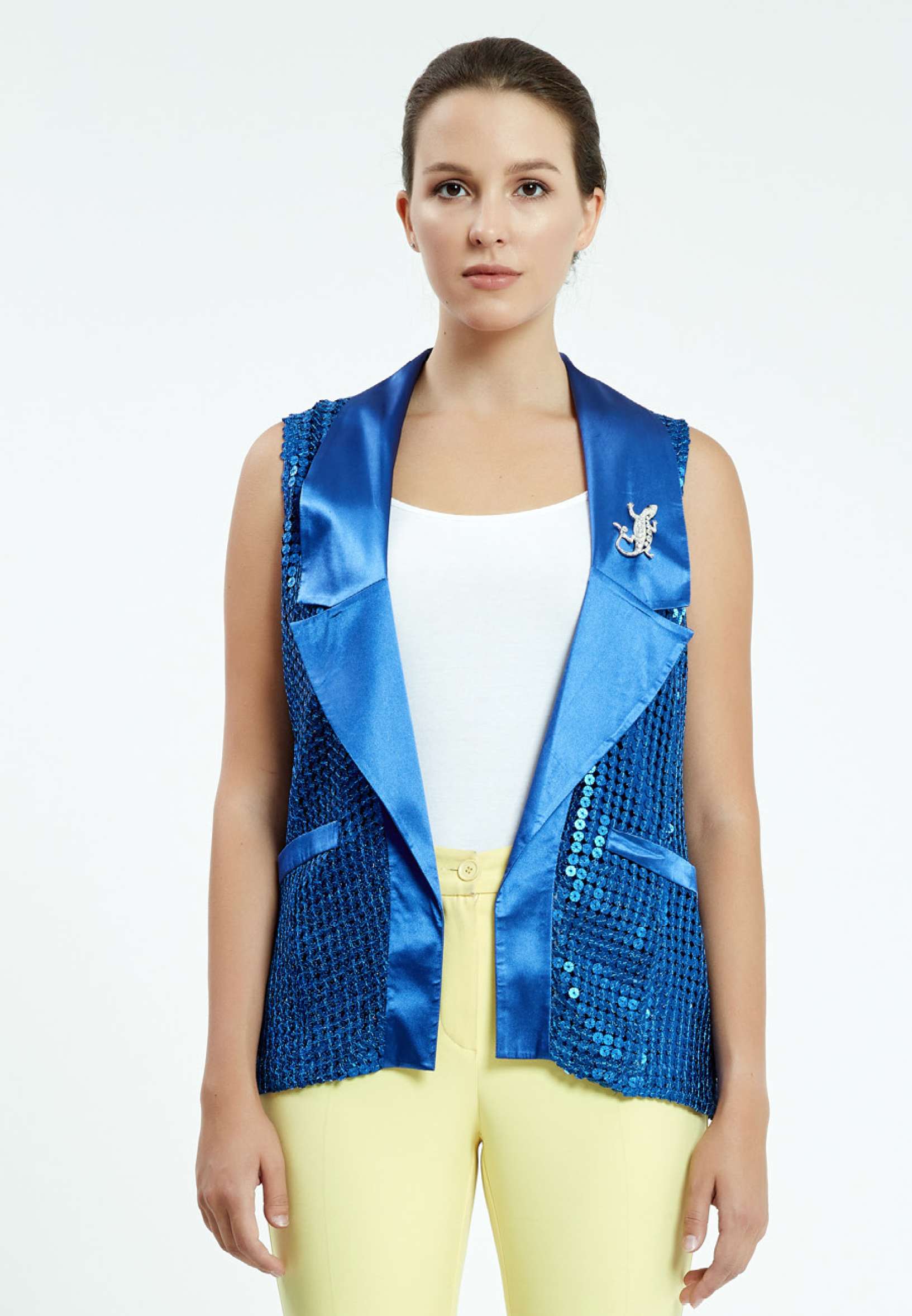 Sleeveless Solid Color Regular Vest ser21403