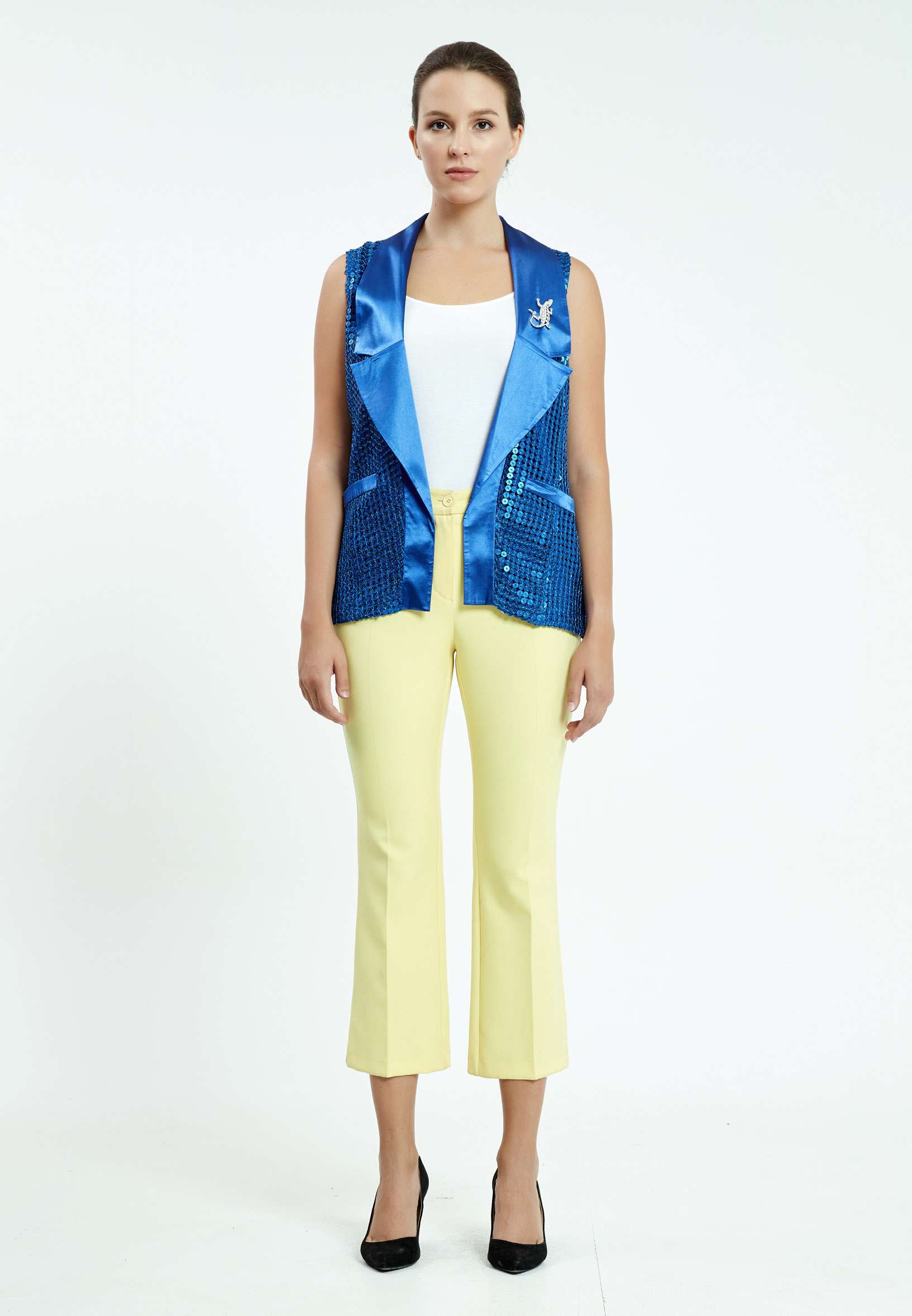 Sleeveless Solid Color Regular Vest ser21403 - Image 2