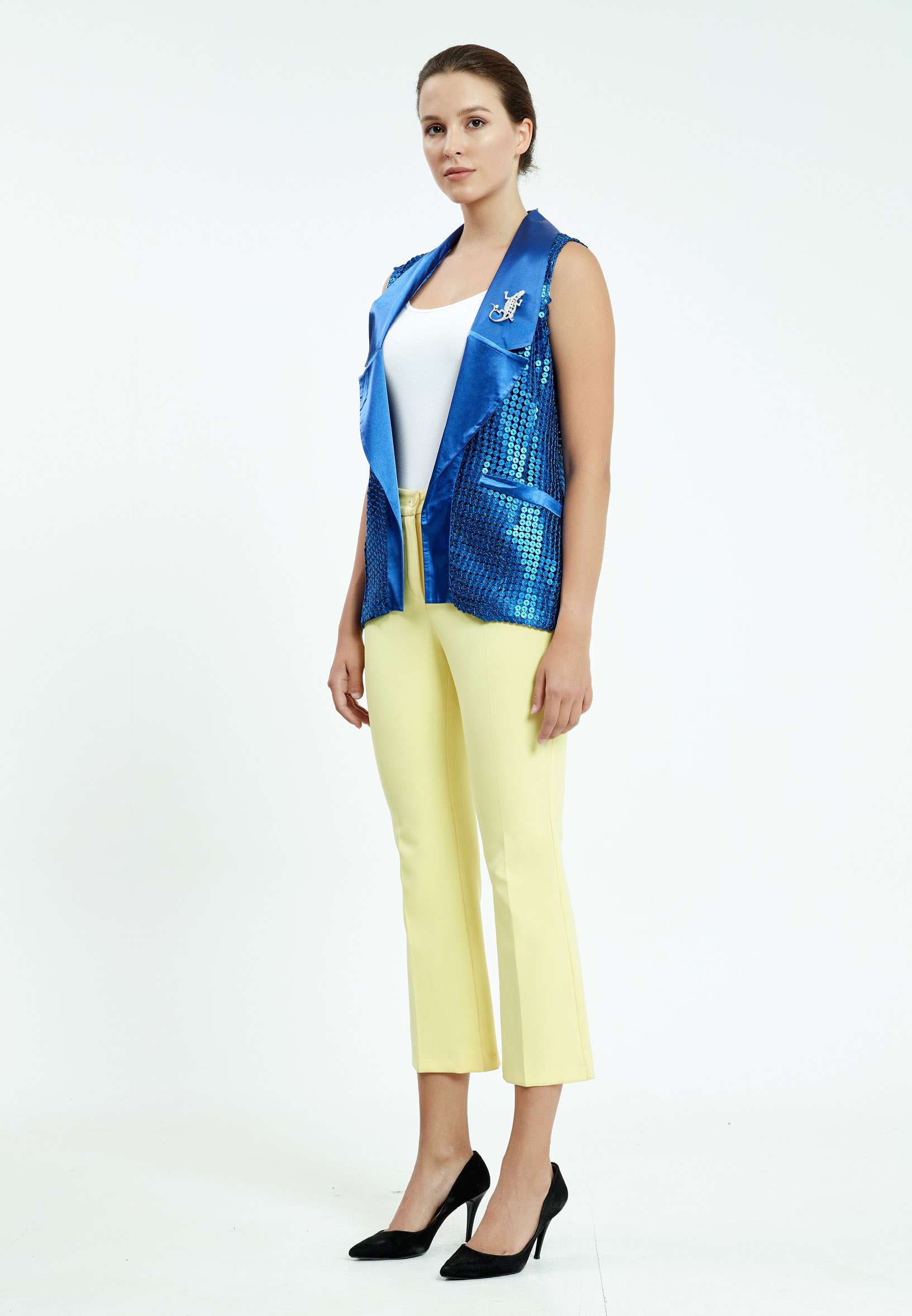 Sleeveless Solid Color Regular Vest ser21403 - Image 4